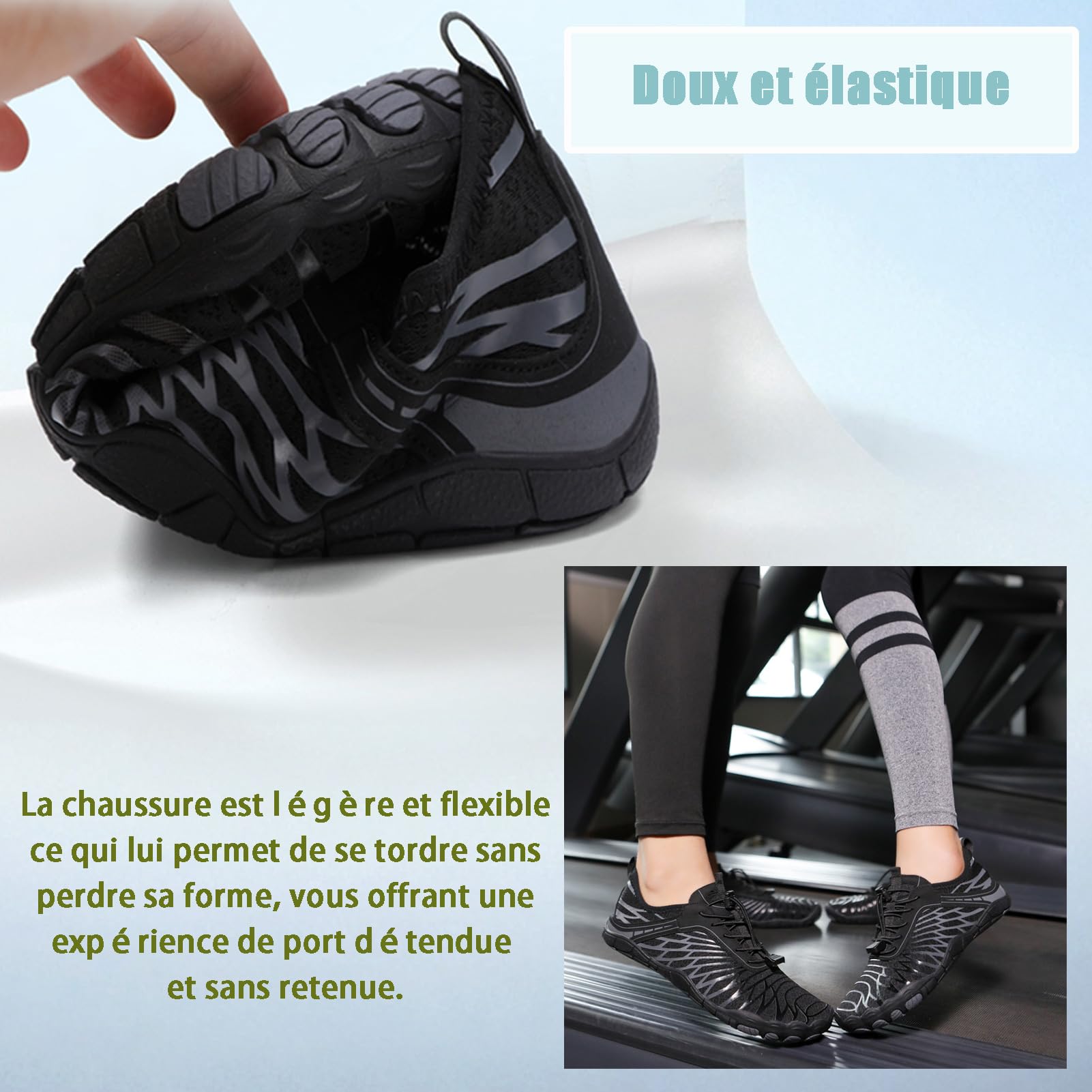 Hike Footwear Chaussures Pieds Nus Femme Homme, Chaussures Minimalistes Homme, Barefoot Shoes, Chaussures Pied Nu, AntidéRapantes Conception à Bout Large