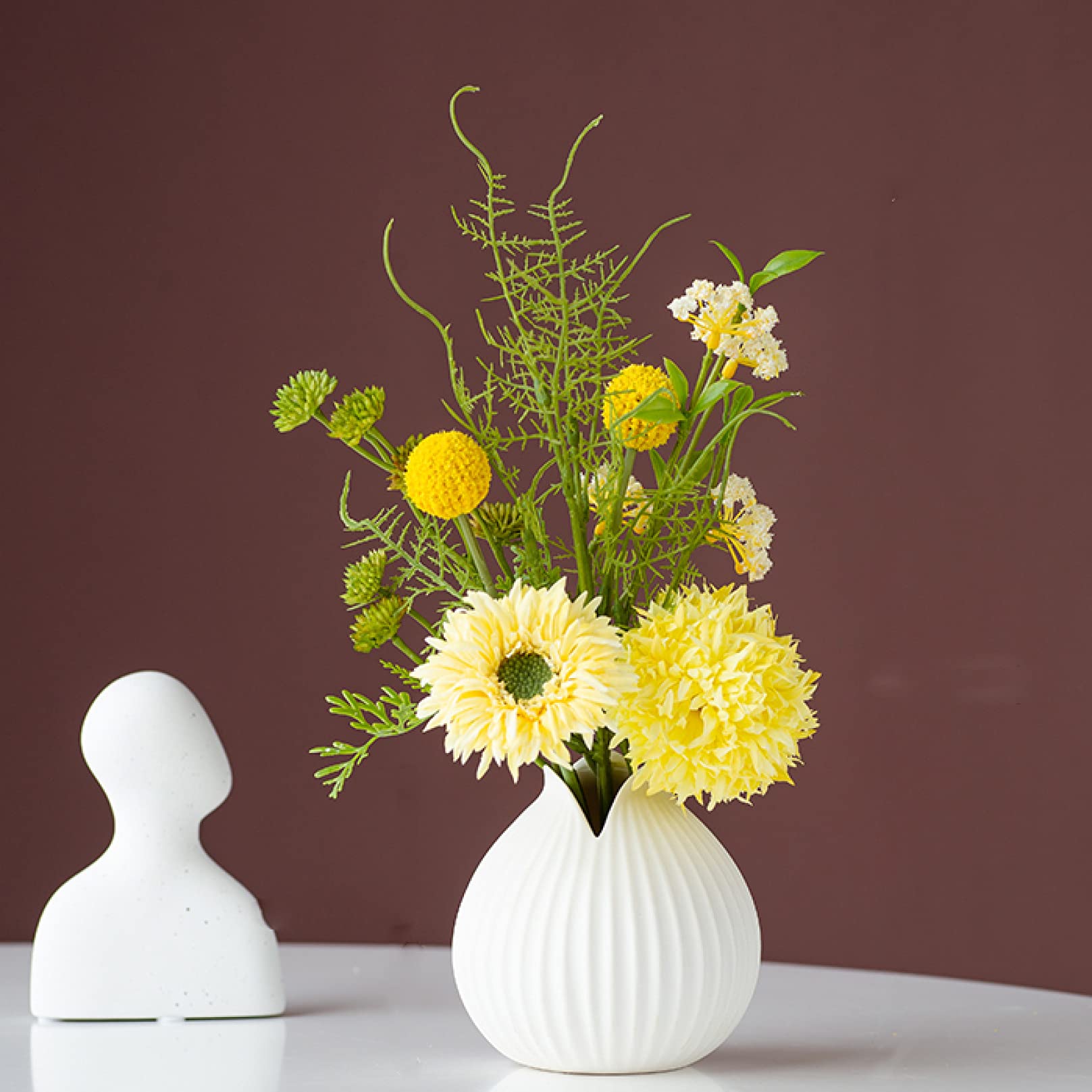 Amazon 卓上用 造花 フェイクフラワー バラ 菊 枯れない花 ブーケ ナチュラル 花束 花瓶付き ホーム ダイニング 在宅 装飾用 おしゃれ 新生活 退職祝い 開店祝い クリスマス 記念日 新年 敬老の日 ギフト 造花 オンライン通販