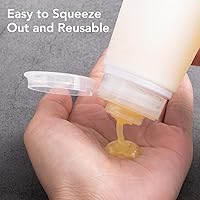 Vista 4 de Valourgo Botellas de aseo portátiles aprobadas por la TSA de 3.4 onzas, sin BPA, a prueba de fugas, accesorios de viaje recargables con bolsa