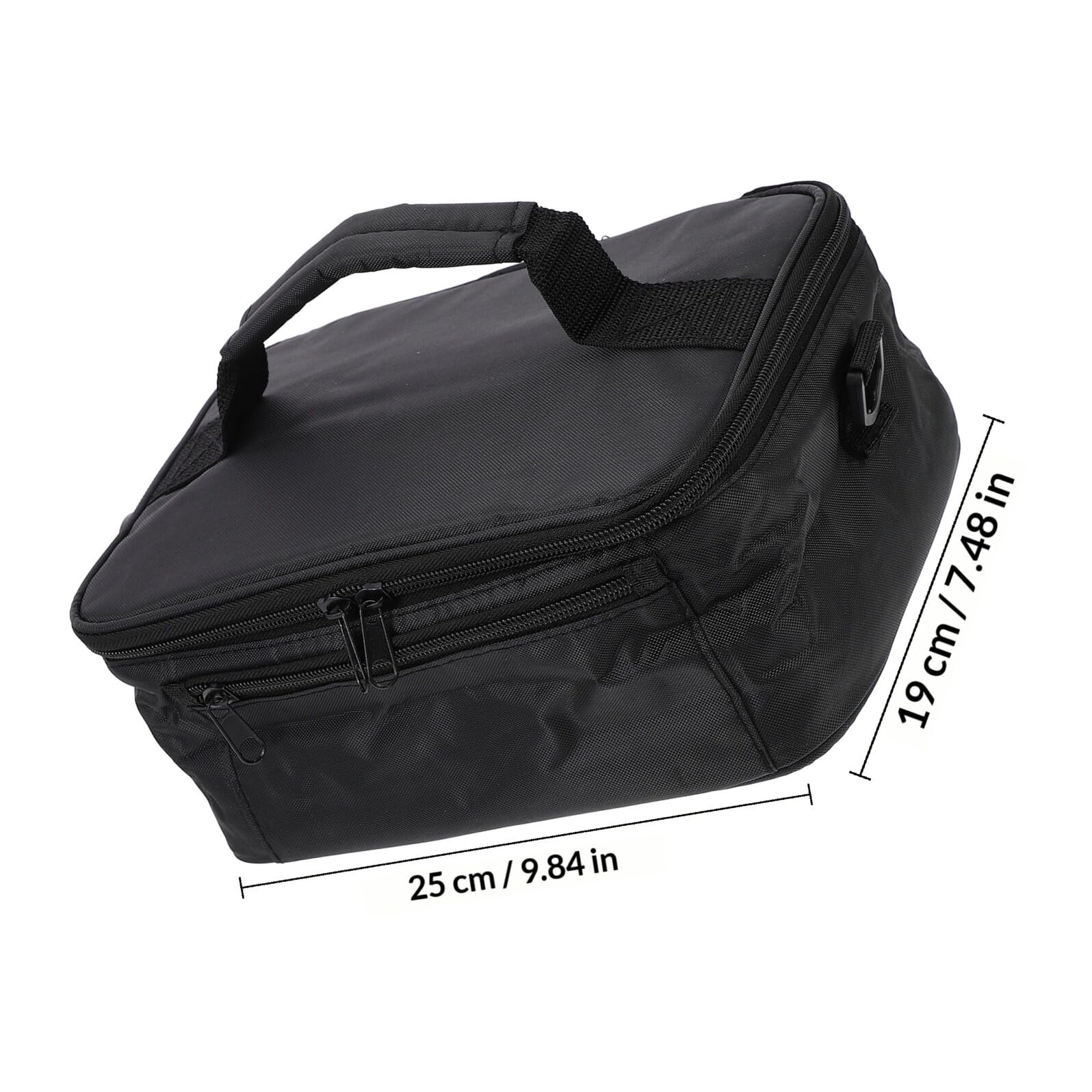 FRCOLOR Bolsa Térmica para Almuerzo de Coche 12v, Calentador Portátil Aislamiento Oxford, Bolsa de Comida Negra Aluminio Térmico para Viajes y Oficina