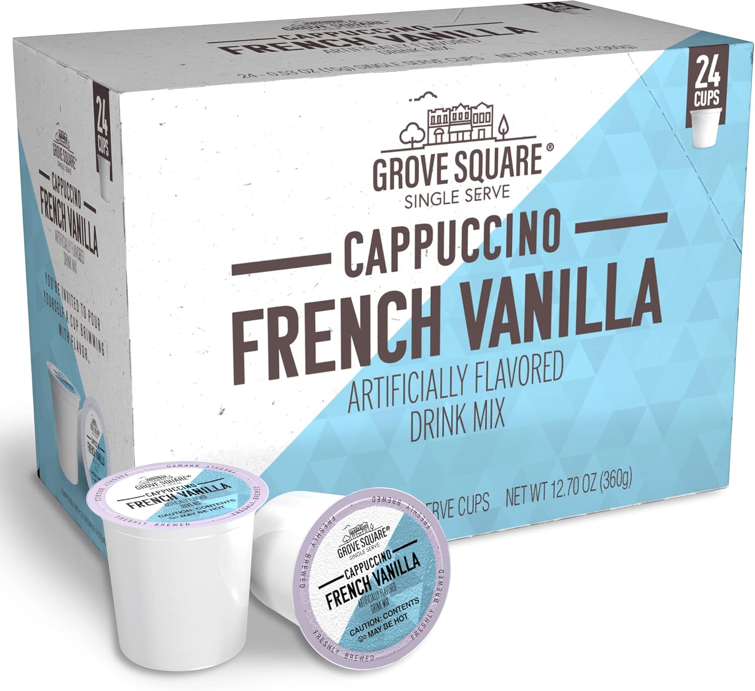 Product image of Grove Square Cappuccino, French Vanilla, 24 Count Single Serve Cups