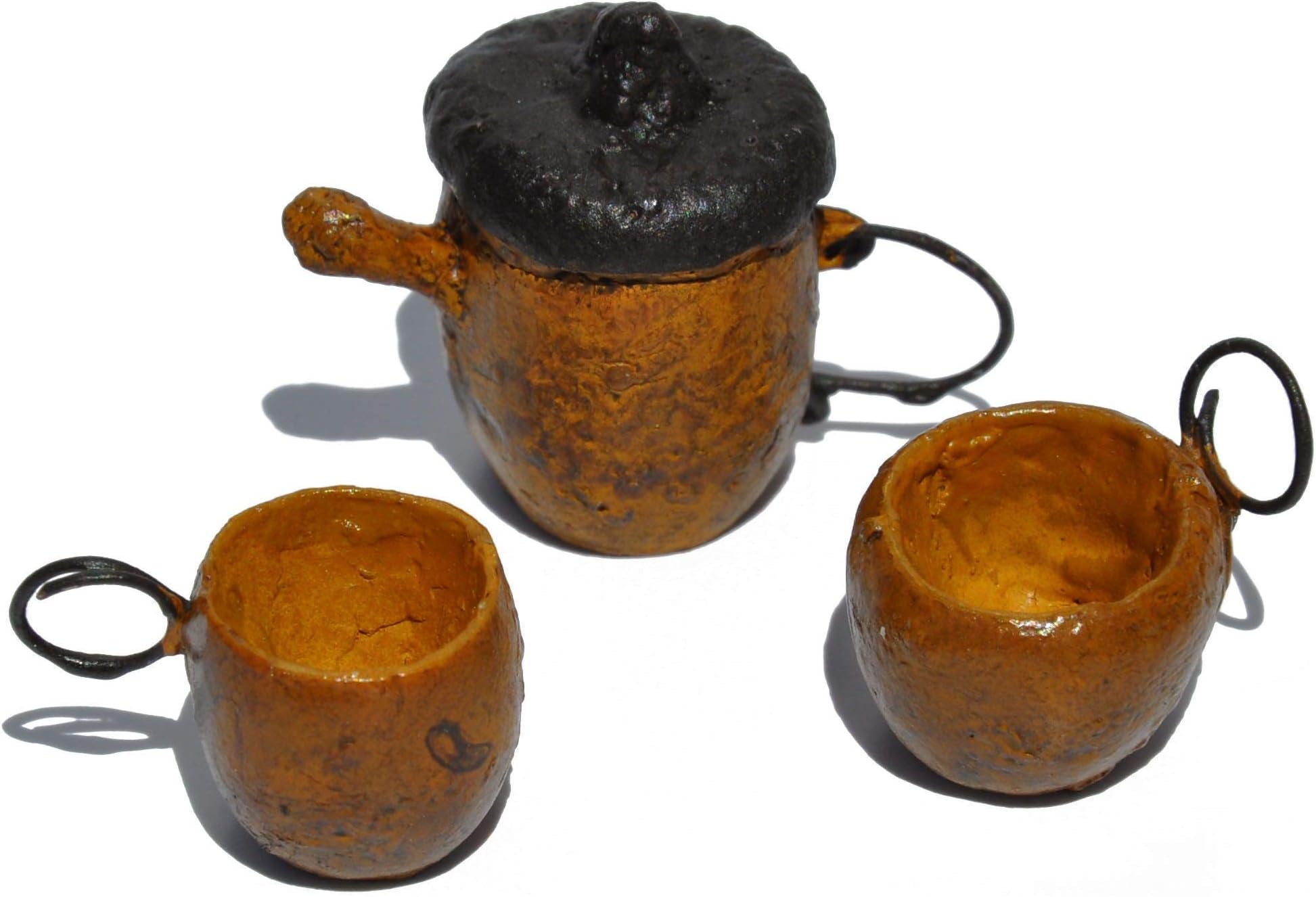 Miniature Fairy Garden Tiny Acorn Tea Service, Set of 3