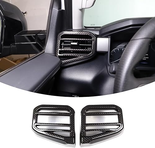 Vista 41 de Cubierta de salida de aire lateral para consola central de automóvil, compatible con Toyota Tundra 2022+ Sequoia 2023+ cubierta de panel de aire