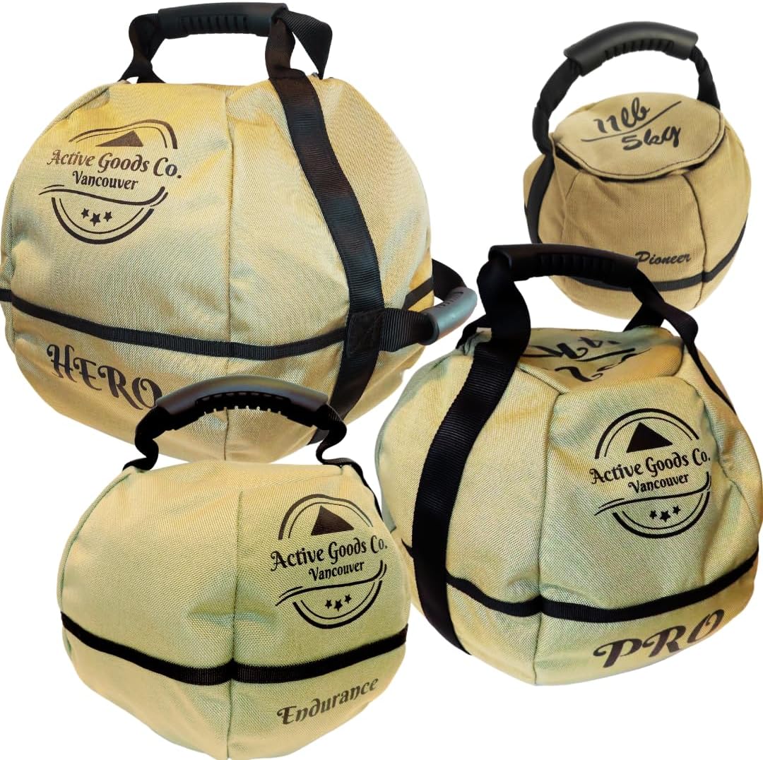 Active Goods Co. Kettlebell Sandbag for Fitness Workout, Bag Comes Empty, Sand Available as Filling