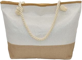 We We Large Straw Beach Bag Tote Duffel Pool Bags Handle Bags with a Pouch for Women