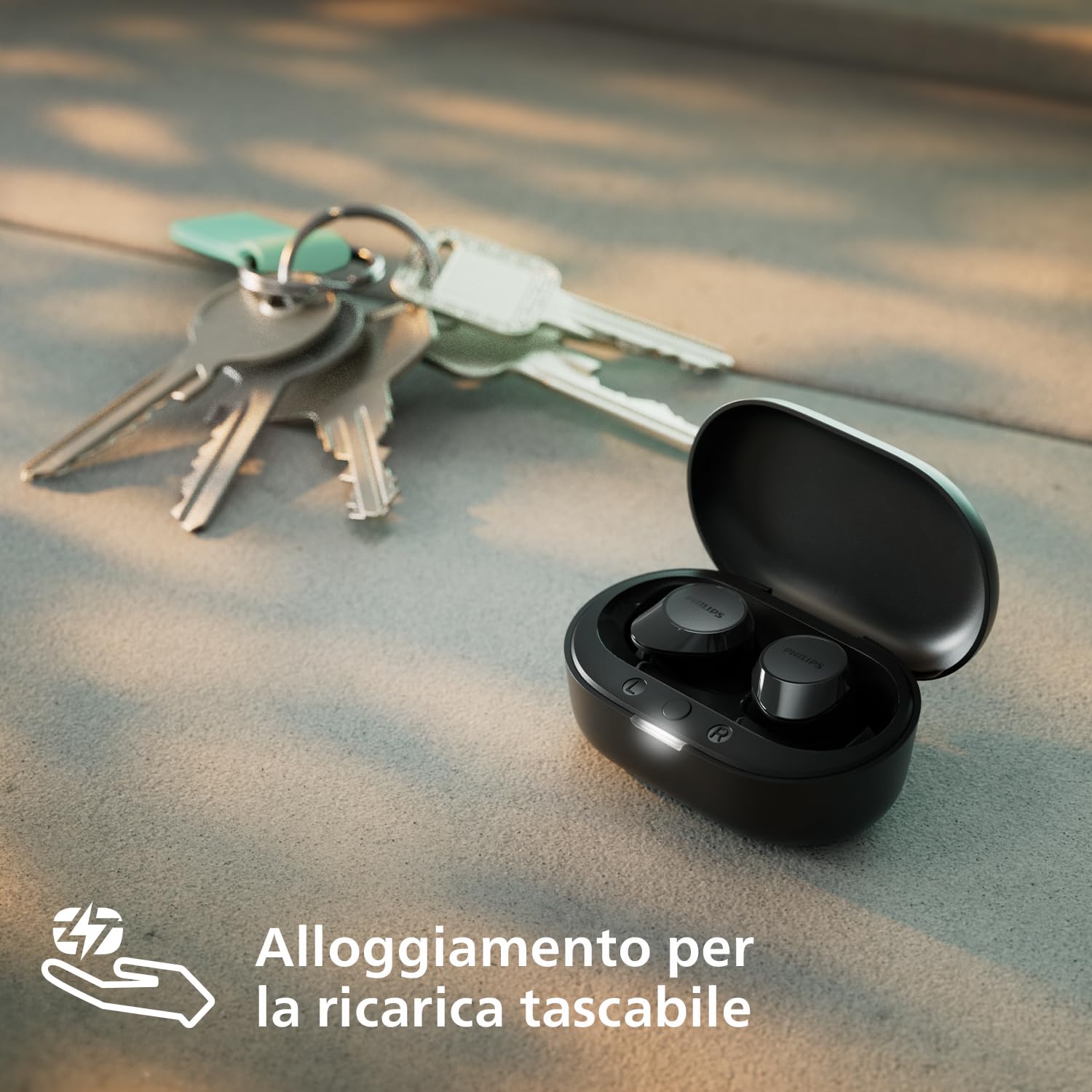 Philips TAT1209BK Cuffie auricolari Bluetooth True Wireless - Nero