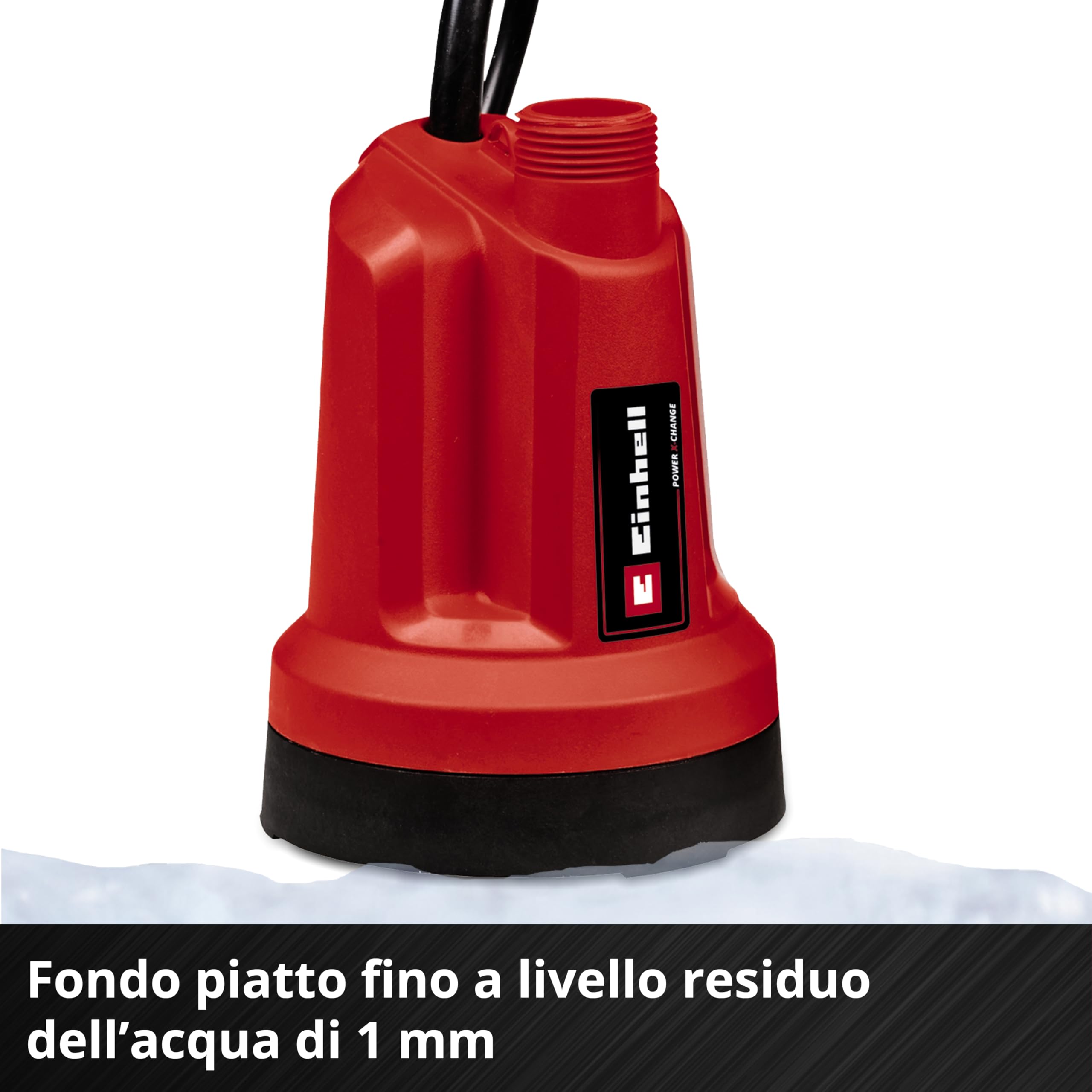 Einhell Pompa di scarico dell'acqua chiara senza fili GE-SP 18 LL Li (1 x 4,0 Ah) PXC (Li-Ion, 18 V, 4500 L/h max., alloggiamento batteria flessibile, funzionamento continuo, batteria 4,0 Ah e