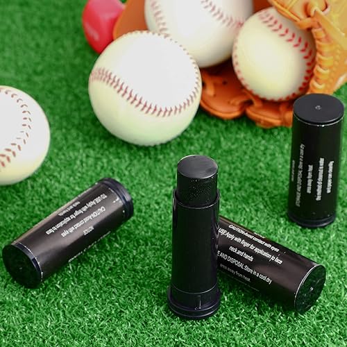 Vista 14 de Sweetude 6 piezas de pintura facial para ojos, palo negro antirreflejos, ojos deportivos para béisbol, sóftbol, fútbol, lacrosse, pintura facial