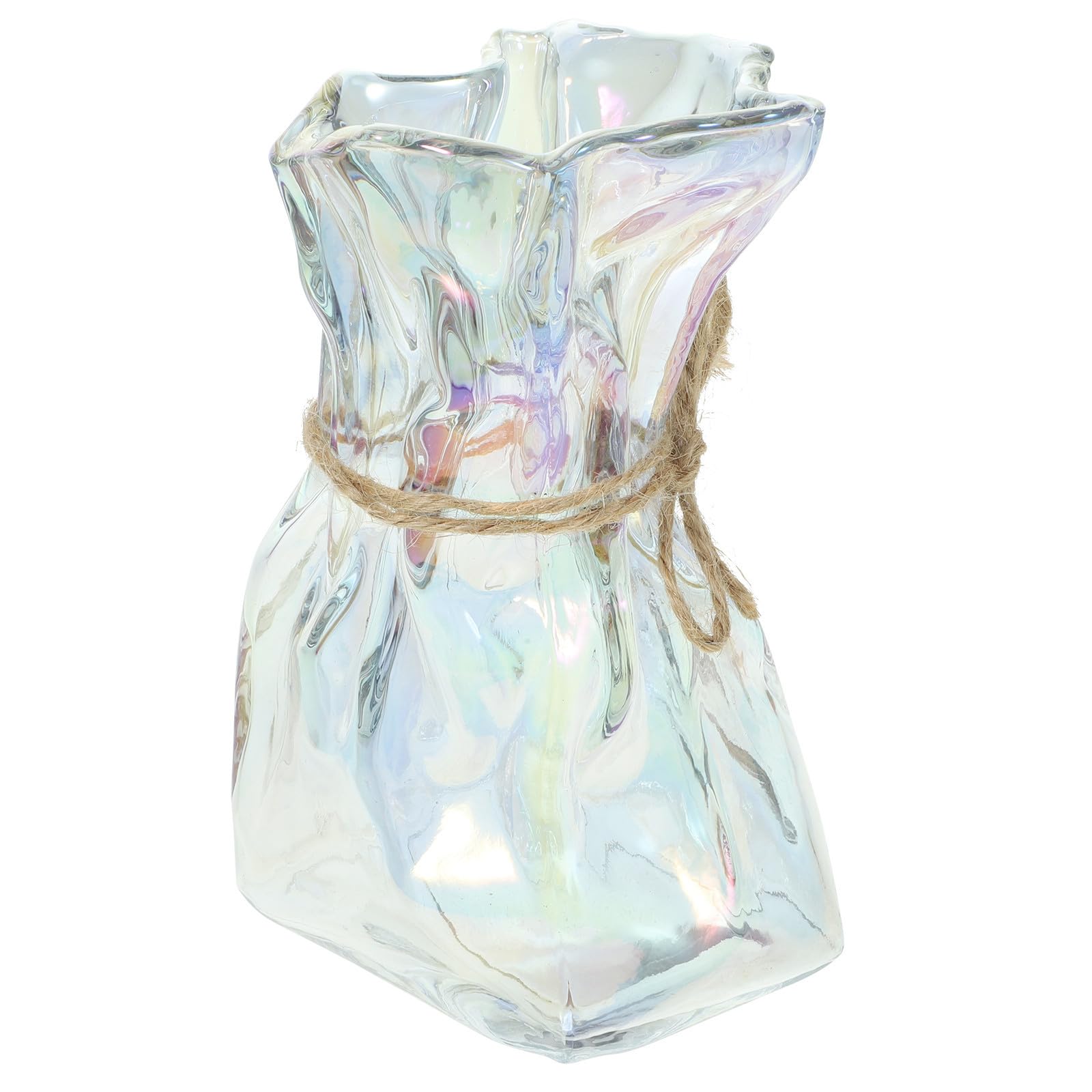 Vase en verre irrégulier transparent pour pot de fleurs de salon