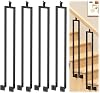 4 Pack U Shape 39.6 Stair Balusters with Adjustable Top Bracket for Staircase Interior, Side Mount Industrial Wrought Iron Balusters for Stair Handrail Porch Deck Railing Outdoor Steps