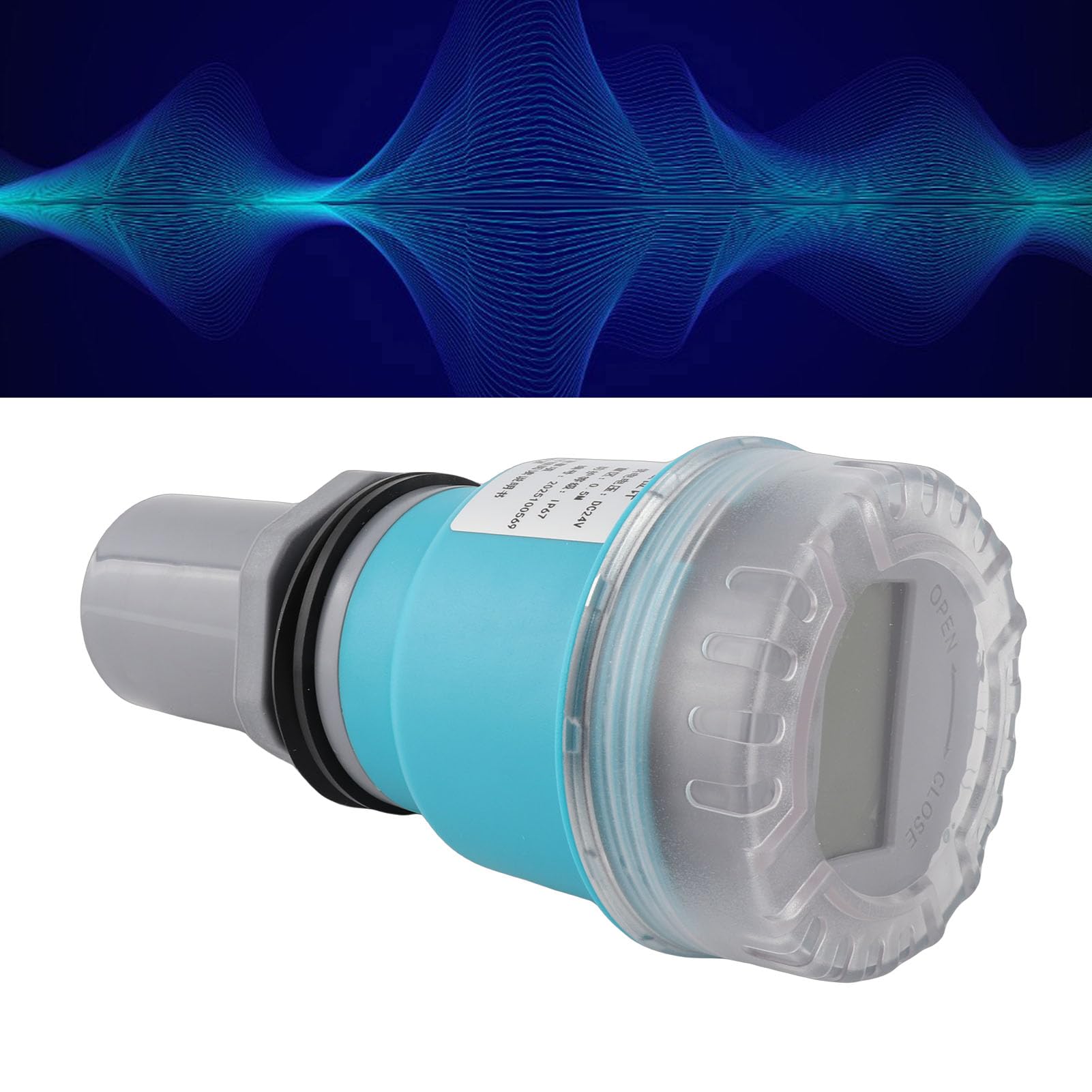 Medidor Digital con Pantalla LED 4 Salida Analógica 20mA DC24V 0 10m para Aguas Residuales y Minería (0~5 metros)