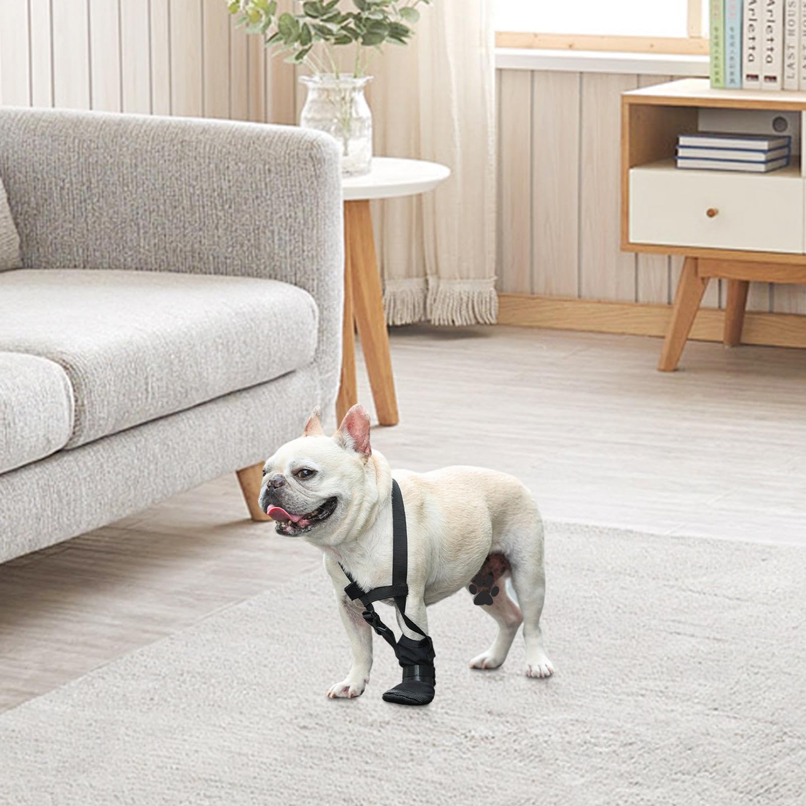 Dog Boots | Breathable Dog Boots Paw Protective Cover,Pet Supplies Front Paw Anti-Licking Aid, Puppy Paw Protectors for Walking Travel