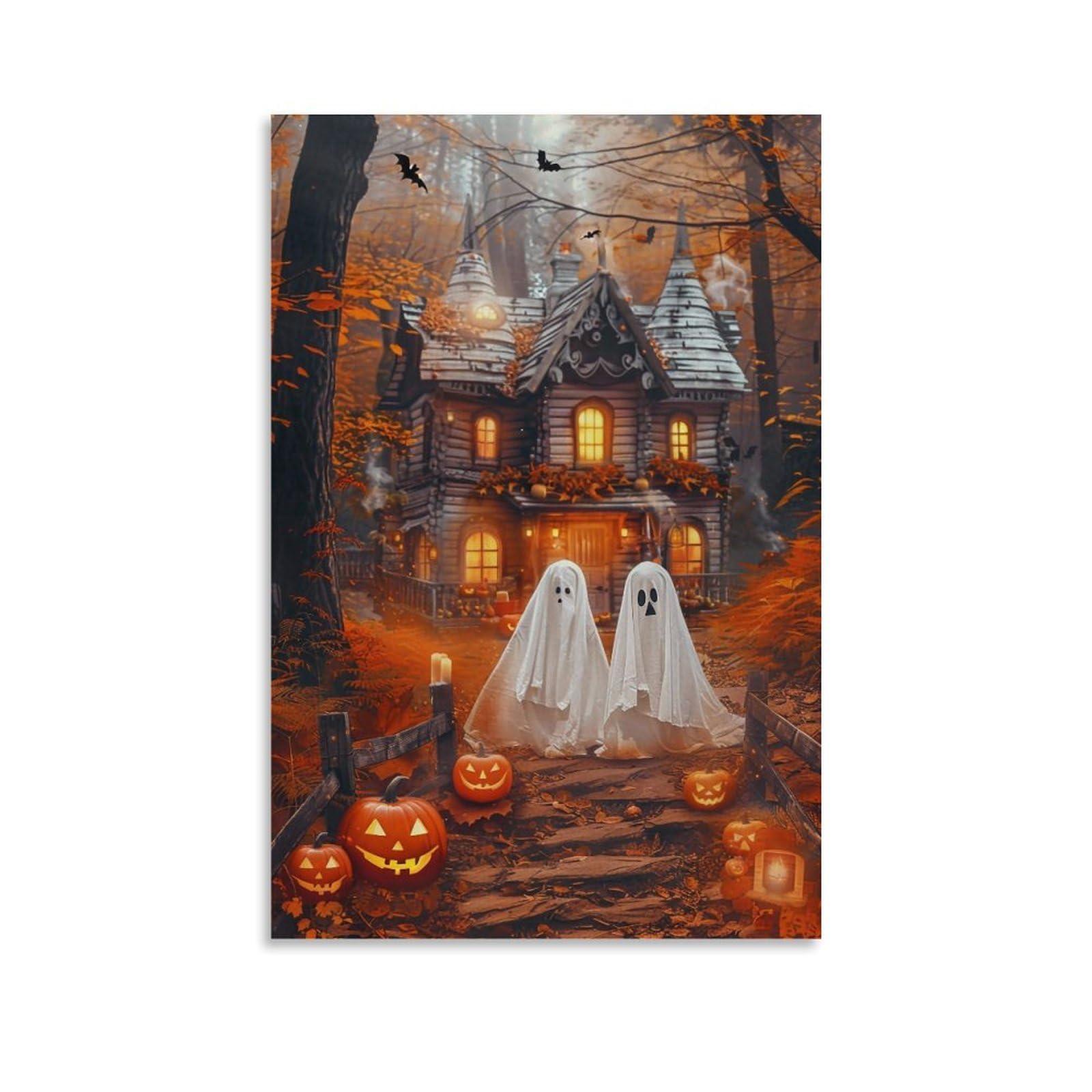 HUERYRYHY Autumn Cottage Spirits 01 Poster Wall Art Canvas Vintage Aesthetic Painting Decor for Rooms 20x30inch Unframe-style