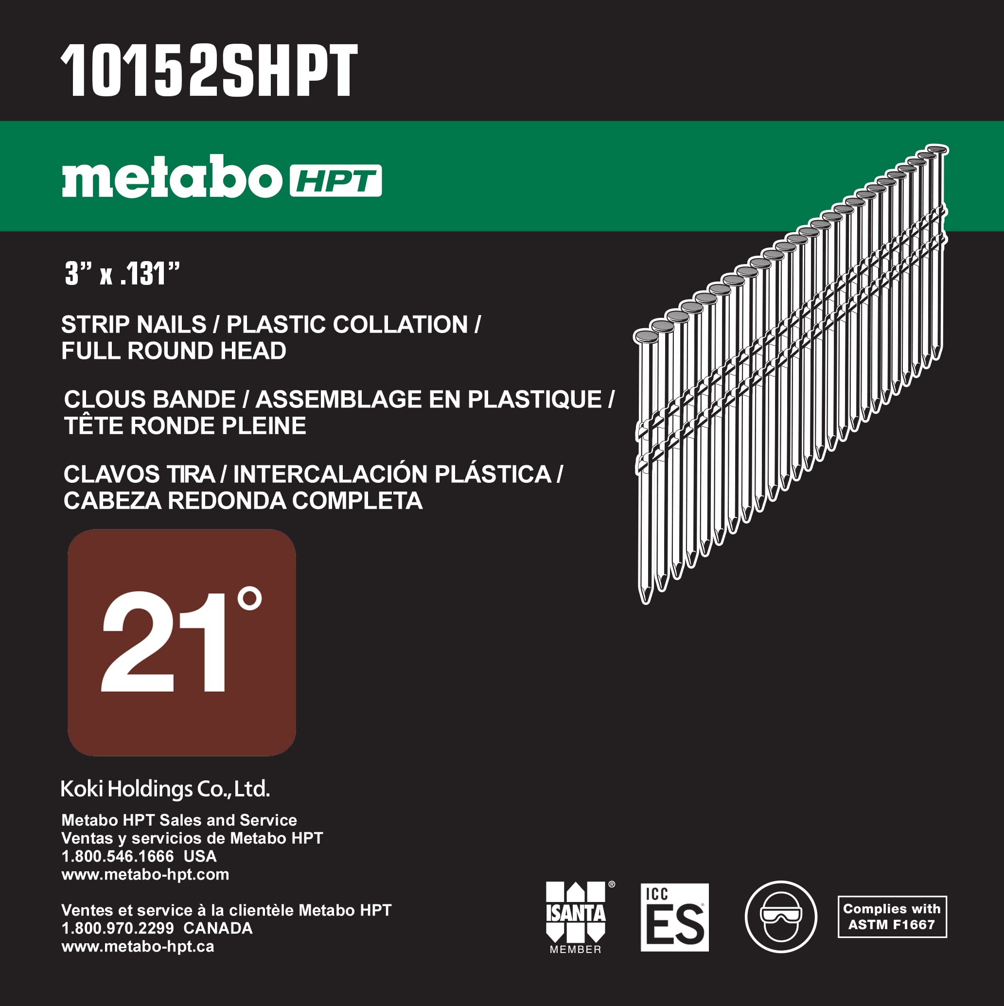 Metabo HPT 10152SHPT Cierre
