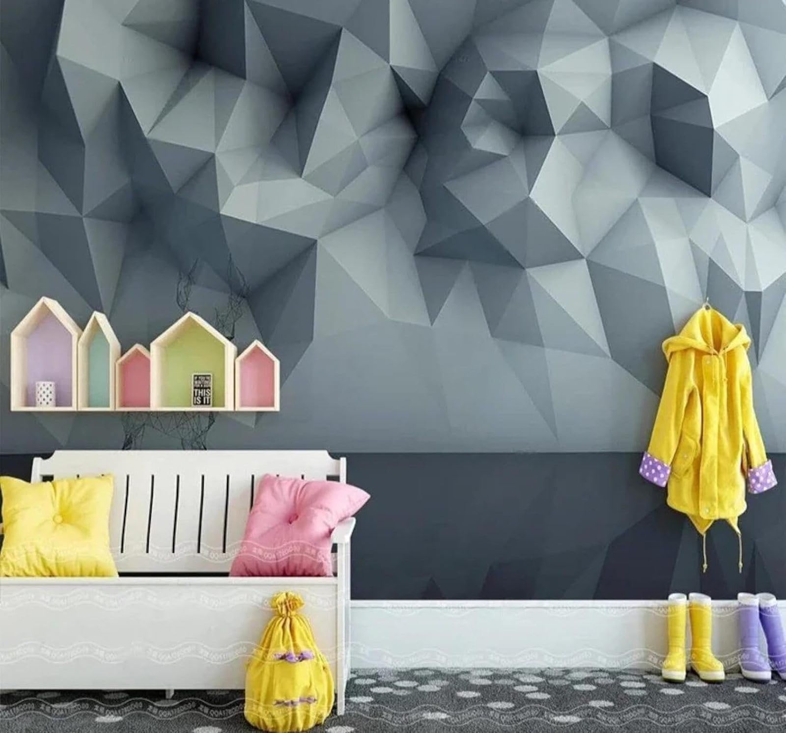 XLMING Three Dimensional Geometric Abstract Moose Art 3D Wallpaper Luxury Home Dining Decor Paste Sofa Living Room The Wall for Bedroom Mural-400cm×280cm