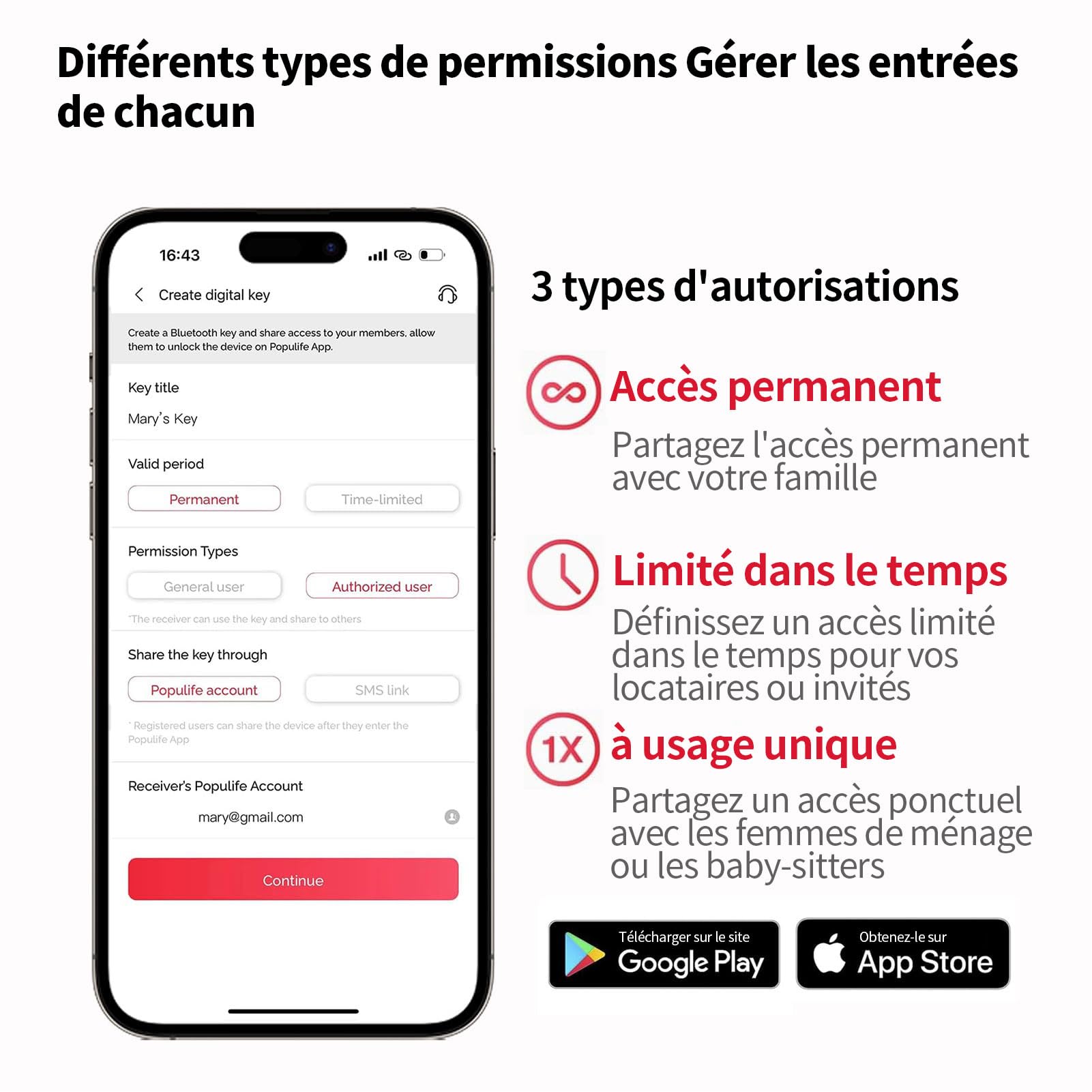 Populife Boite a Clef WiFi avec Passerelle, Contrôlable à Distance Boite a Clefs Securisee Exterieur Intelligente, Boite à Clé Bluetooth sans Fil Montable au Mur et sur Poignée, Étanche IP66