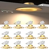 Vista 16 de Lightdot - Paquete de 6 luces LED empotrables con rótula de 6 pulgadas, ajustable 360°+90°, temperatura de color de 3CCT seleccionable y regulable