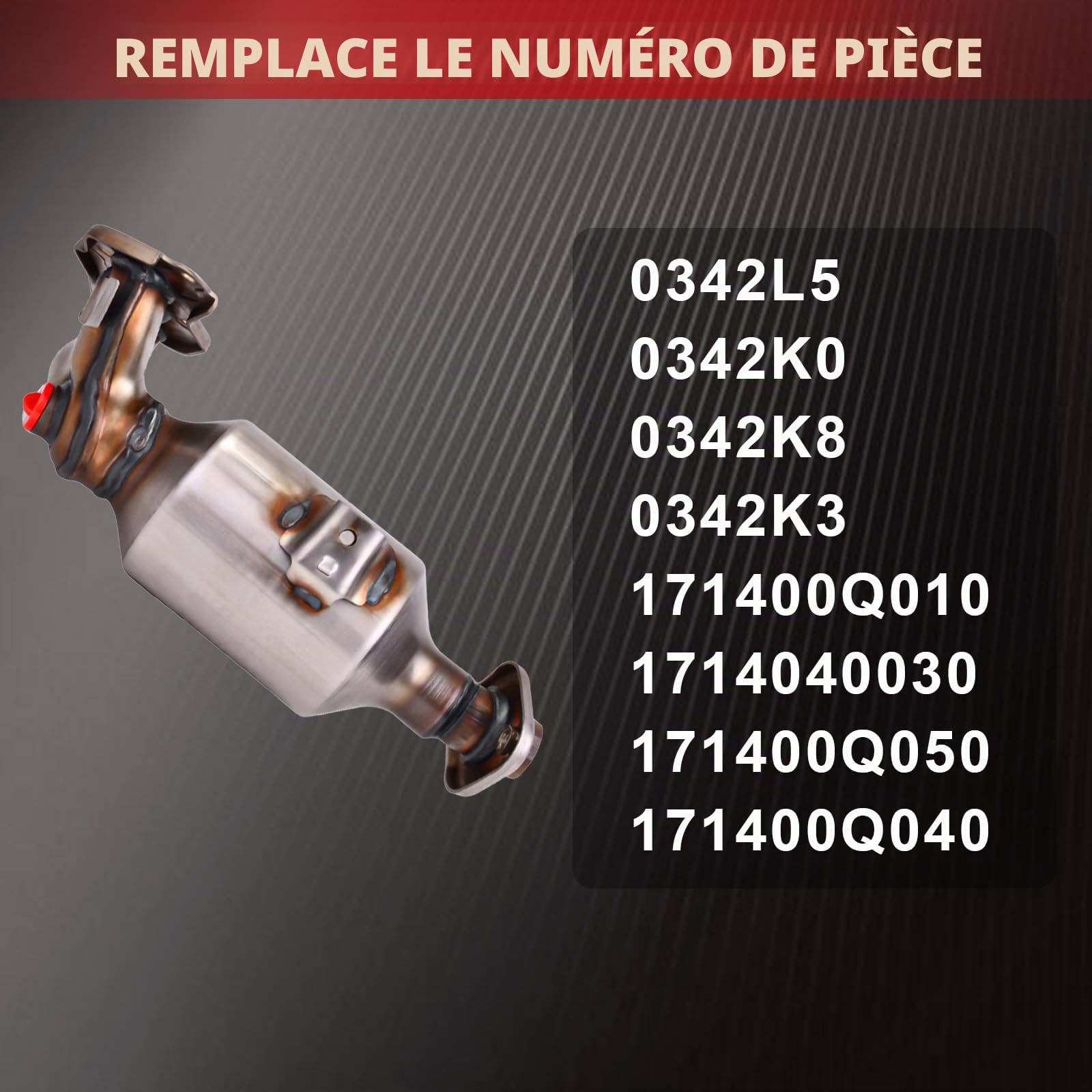 Catalyseur Flydida avec kit de montage et jeu de joints pour C1 (PM_, PN_) 107 (PM_, PN_) AYGO (_B1_) 2005-2014 Accessoires auto 0342L5 0342K0 0342K3 0342K8 0342L3 1609158080 171400Q010