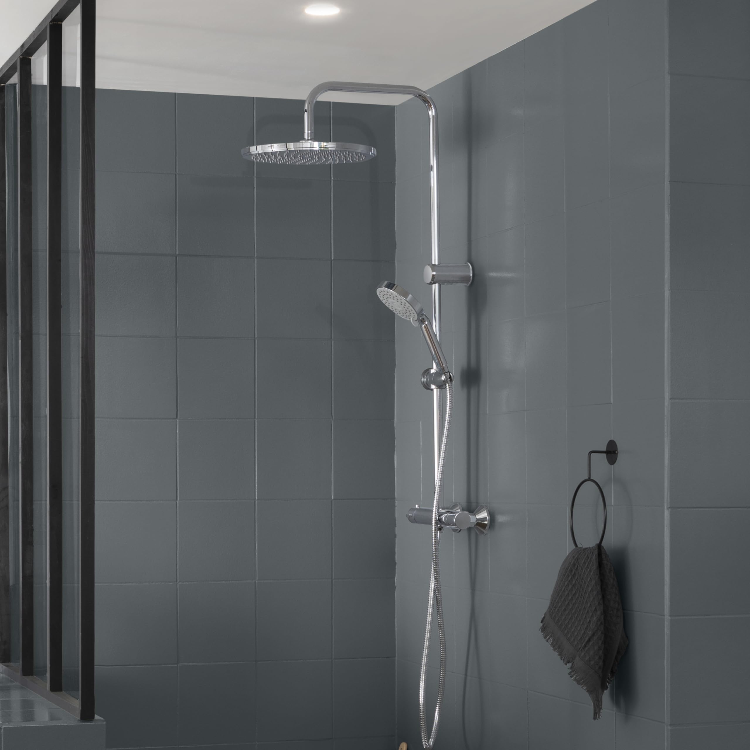 V33 Peinture de rénovation salle de bain, Rénovation perfection Gris anthracite satin 750ml
