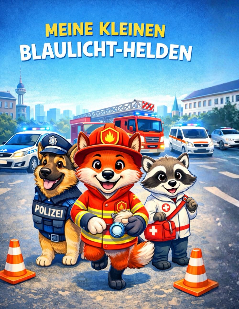 Meine kleinen Blaulicht-Helden: Malbuch für Kinder ab 5 Jahren – Polizei, Feuerwehr & Rettungsdienst