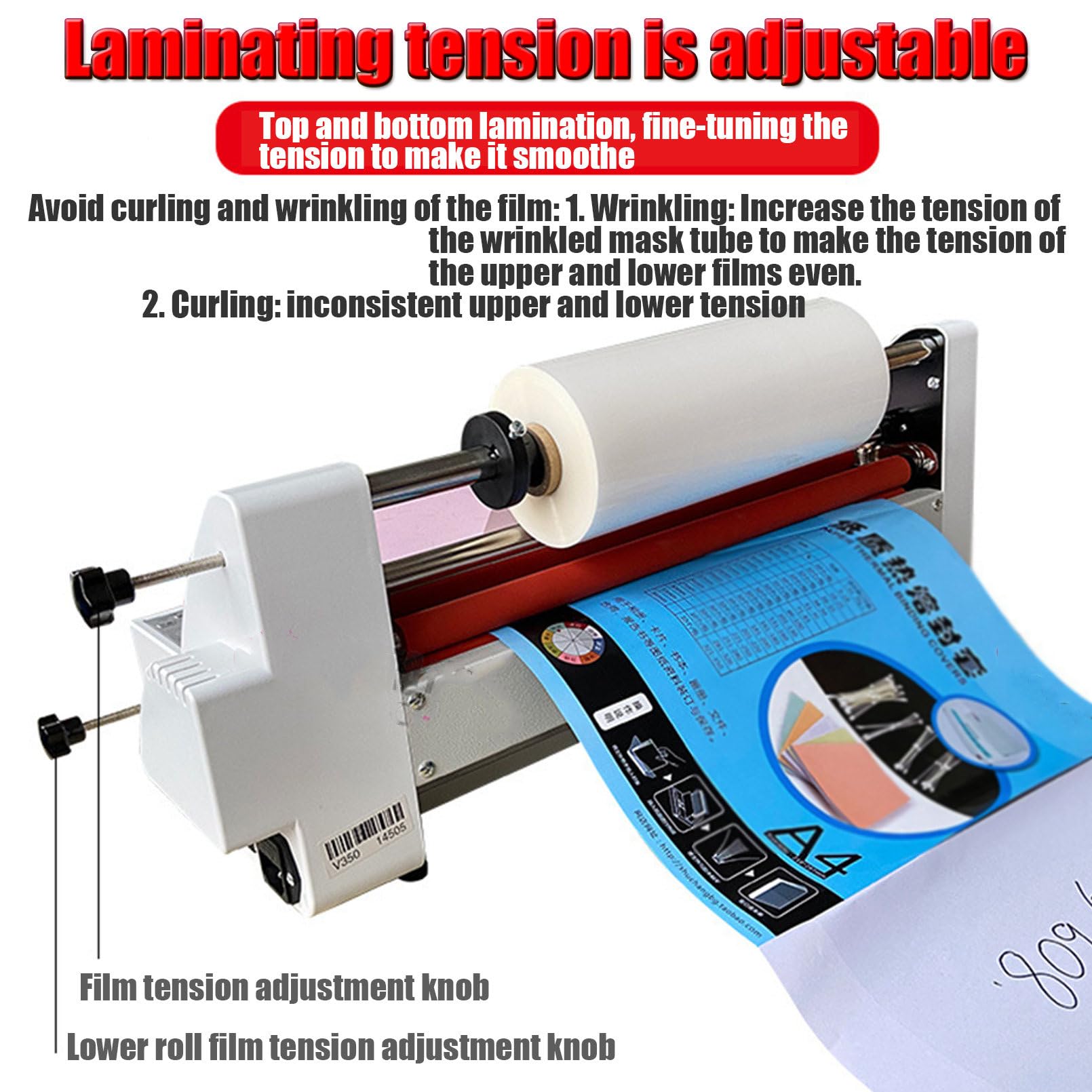 Laminator Na GorąCo Na Zimno, Laminator Z WyśWietlaczem Cyfrowym Jedno- I Dwustronna Maszyna Do Laminowania, Laminator Na GorąCo Na Zimno, Kontrola Temperatury, 35 Cm,220v
