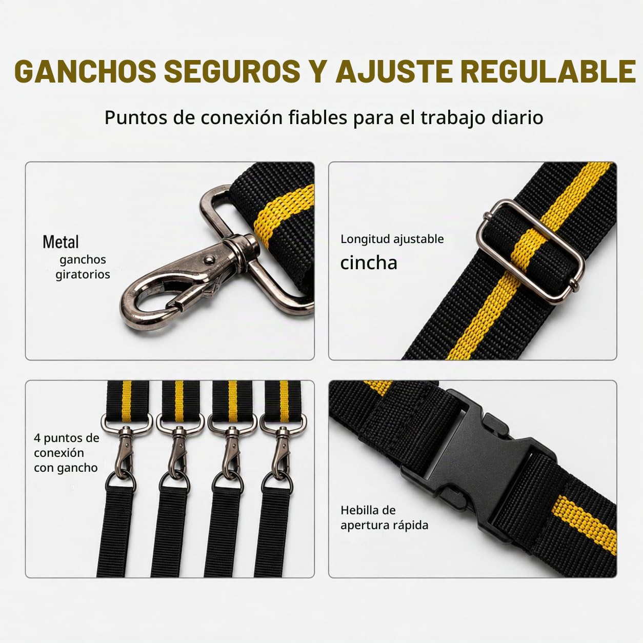 Tirantes de Cinturón de Herramientas, Ajustable Tirantes de Trabajo en Forma de X con Acolchados y Bolsillo, para Carpintero, Electricista