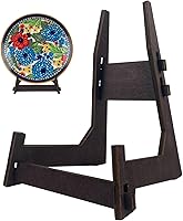 Vista 1 de Soporte de exhibición de madera de 6 pulgadas, soporte de placa para marco de fotos, libro, placa, caballete y exhibición decorativa (paquete de 2)