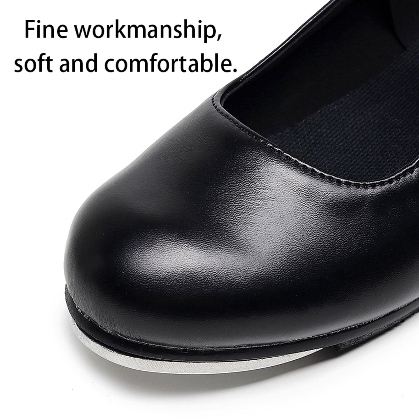 Buty do klapek. Sznurowane buty Tap Dance. Niskie obcasy Buty do tańca. Czarne sznurowane buty do tańca.