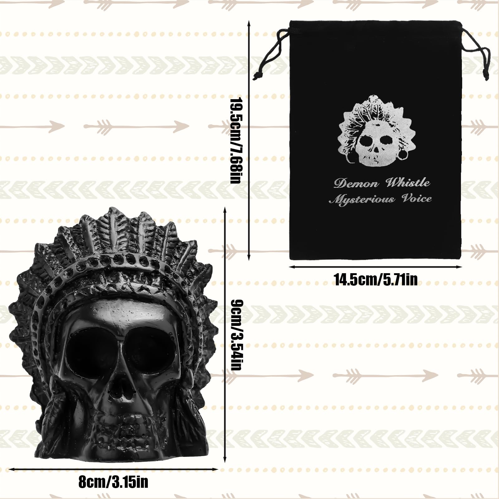 Sifflet De Mort Aztèque - 125 DB Son Effrayant - Cadeau Halloween Collection