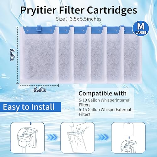 Miniatura 2 de Cartucho de filtro de acuario mediano para filtros de alimentación Tetra Whisper Bio-Bag y Tetra ReptoFilter. Elimina impurezas, olores y