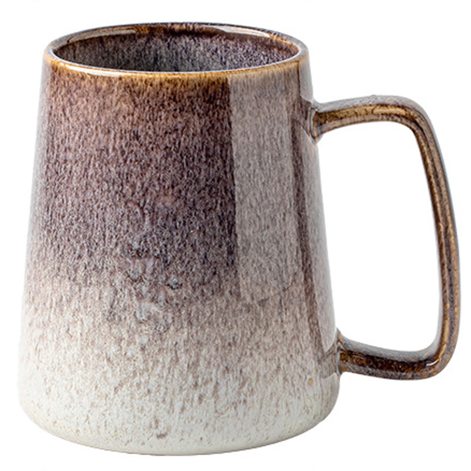 26 oz Large Ceramic Coffee Mug with Big Handle, Handmade Kiln Glazed Large Coffee  Mug Tea Cup, Novelty MugUnique Uneven Surface for Office and HomeMicrowave  and Dishwasher Safe (Gray) - BigaMart