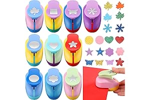 10 Pcs Craft Hole Punch Set: 1 Inch Shapes for Unbeatable Crafting Versatility