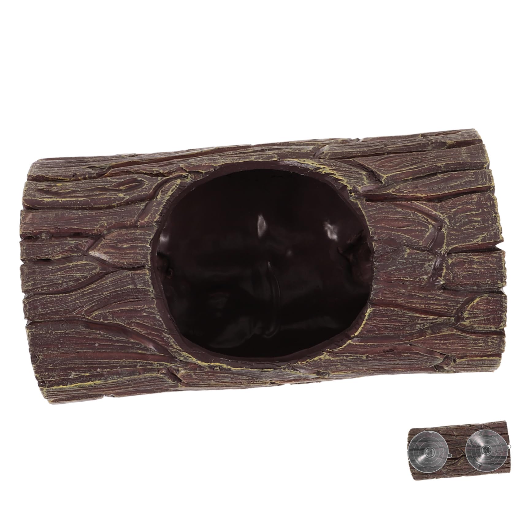 SEWOART Reptile Hideout Trunk Resin Decorative Cave for Turtles Frogs Lizards Spiders Lightweight DIY Terrarium Decor Natural Looking Habitat for Climbing Hiding