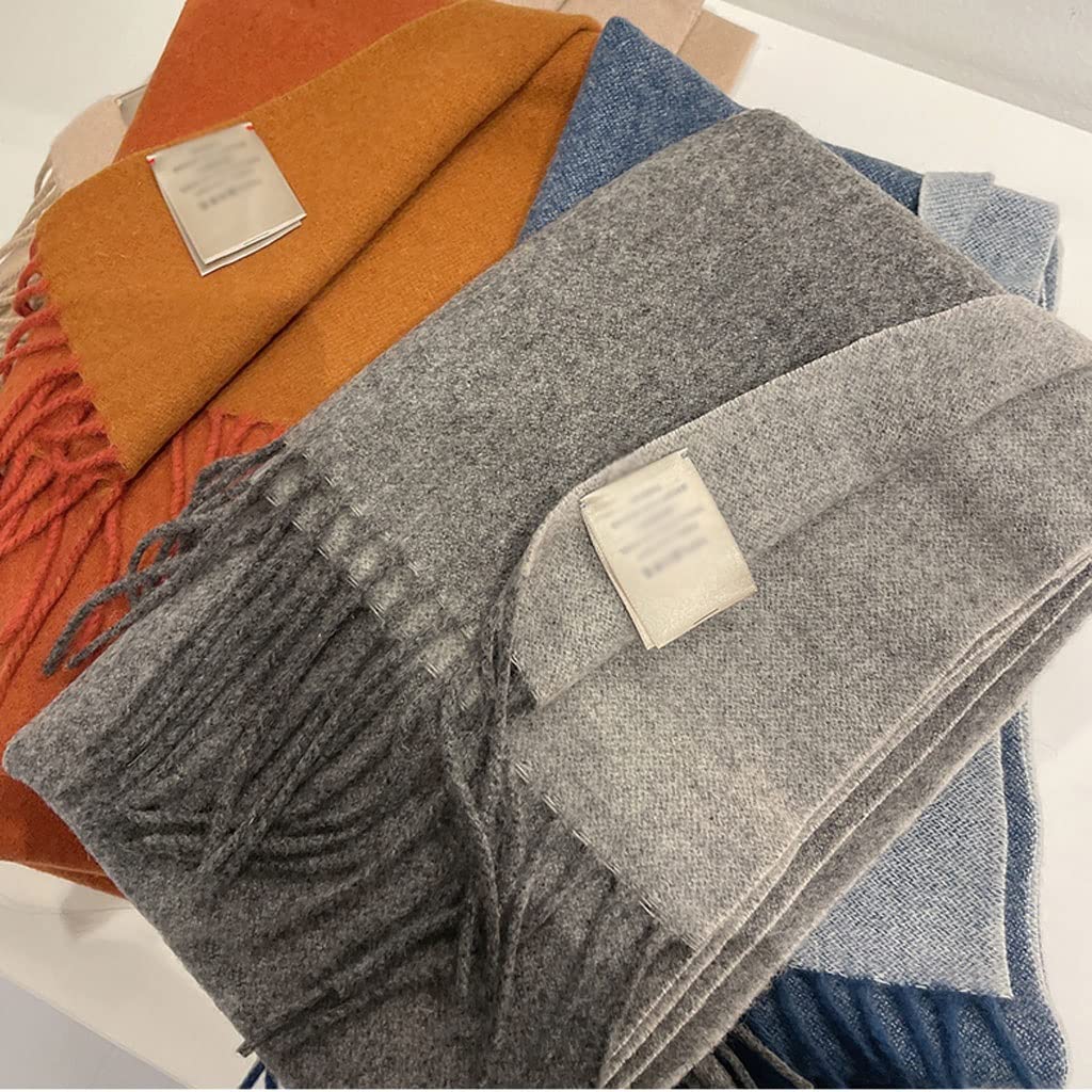 Sciarpa Scialle Sciarpa calda della sciarpa di inverno della lana pura delle donne calde Sciarpe solide di modo Casual Sciarpa casual Cashmere nappa lunga scialle Stola Elegante