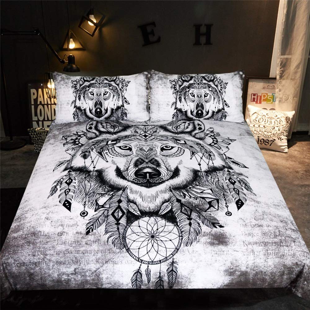 Linge de lit loup et forêt pour transformer la chambre d'enfant en aventure