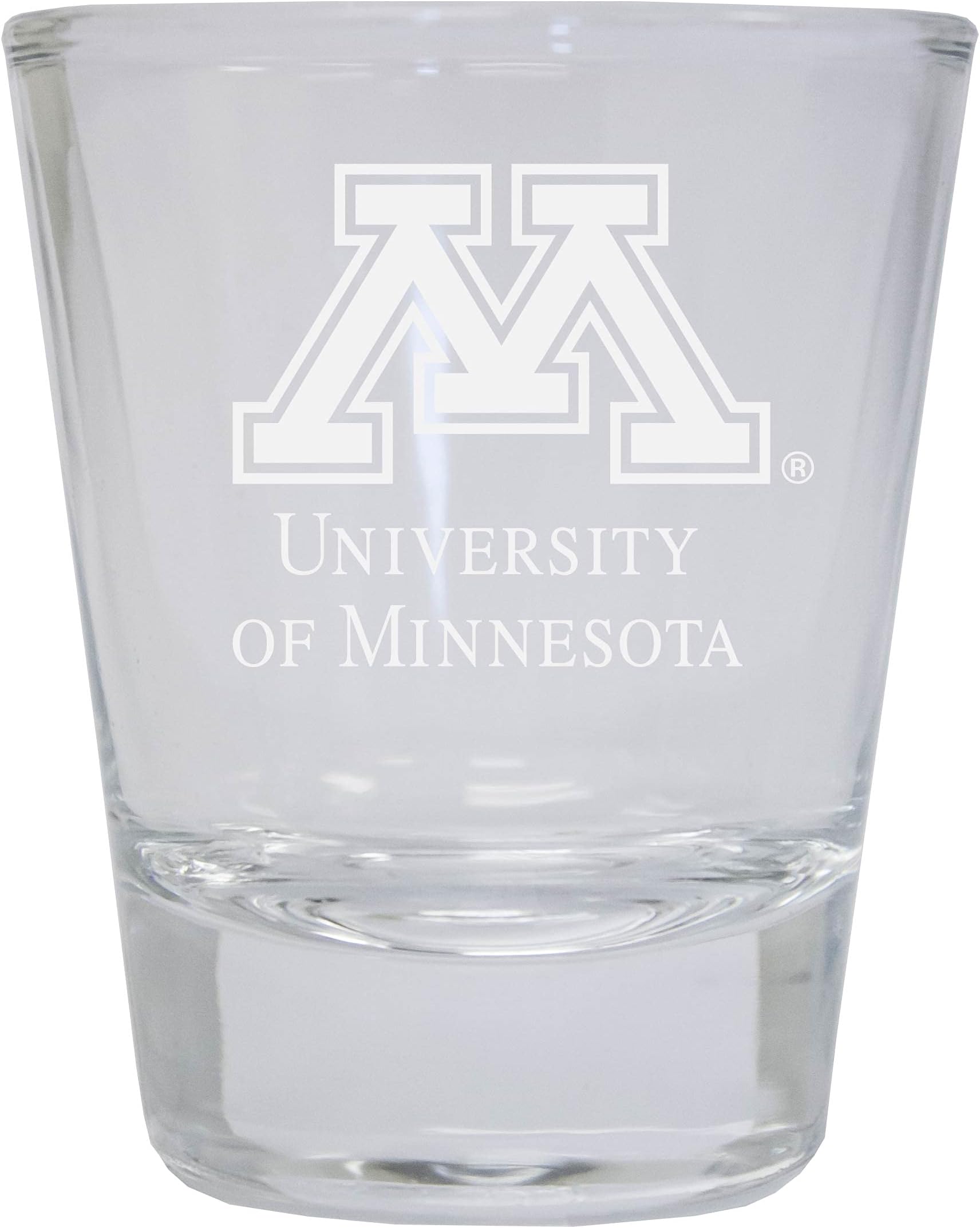 Minnesota Gophers Etched Round Shot Glass