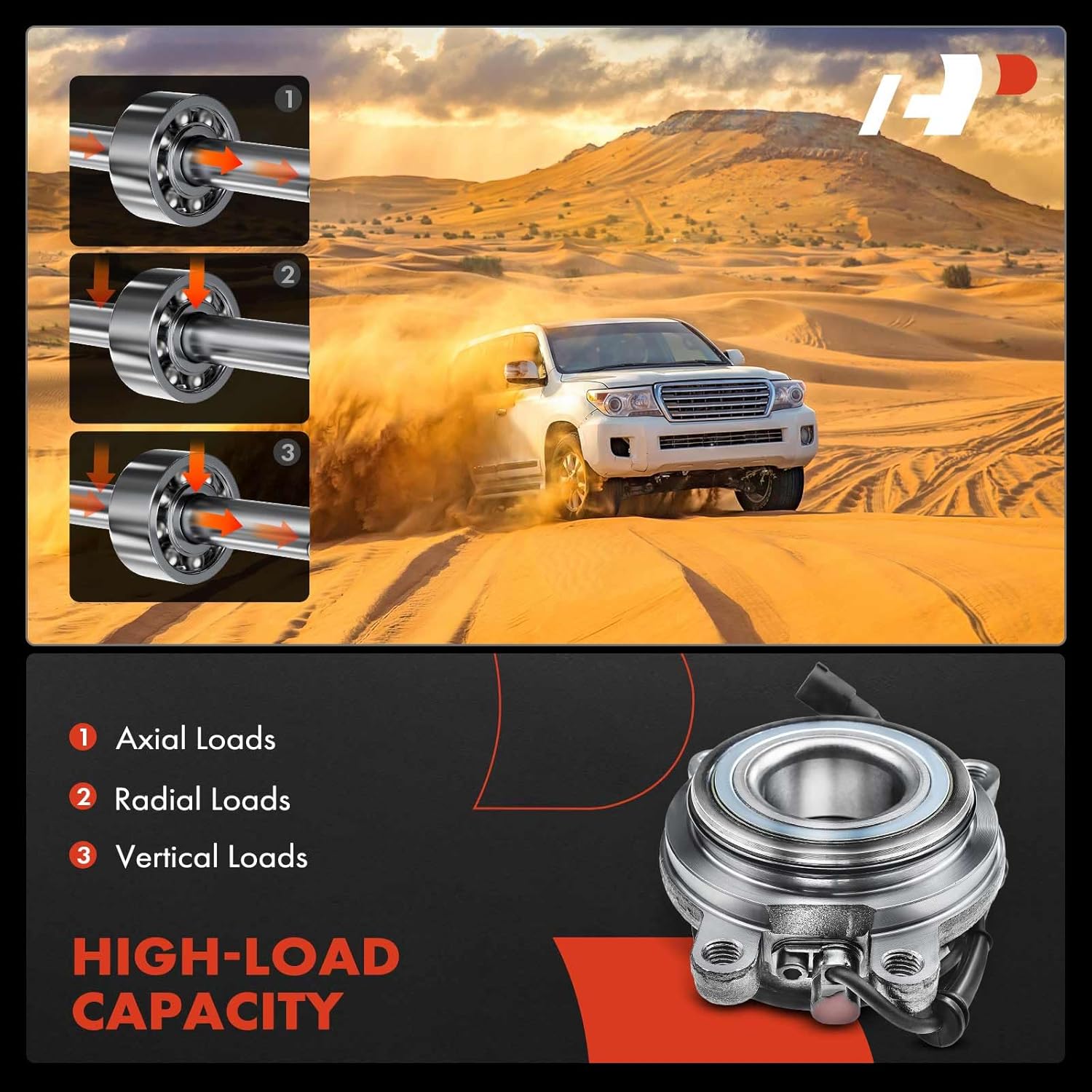 A-Premium 2 x Rear Wheel Bearing and Hub Assembly with ABS Compatible with Land Rover Discovery 1999-2004