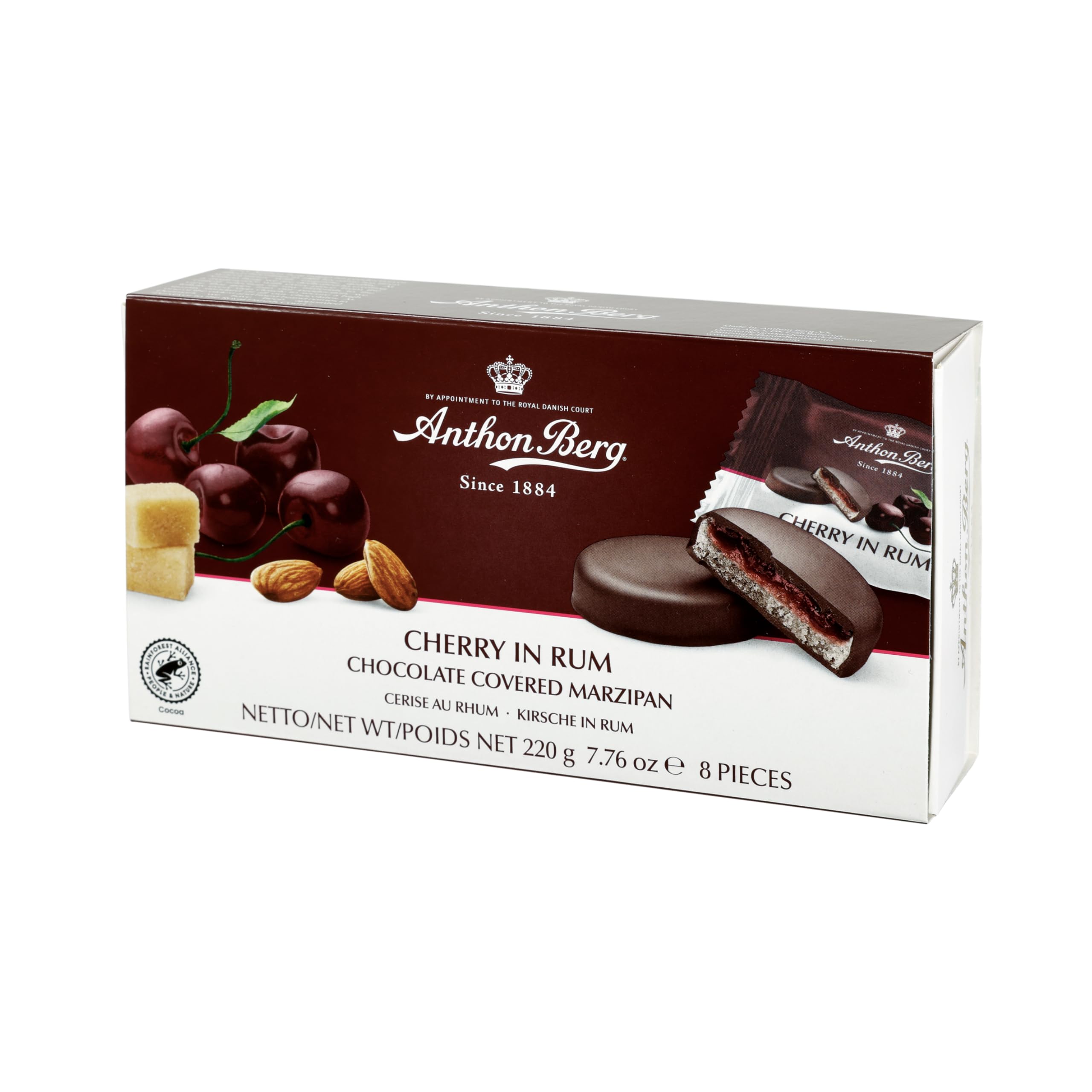Anthon Berg Cherry and Rum Marzipans 220 g