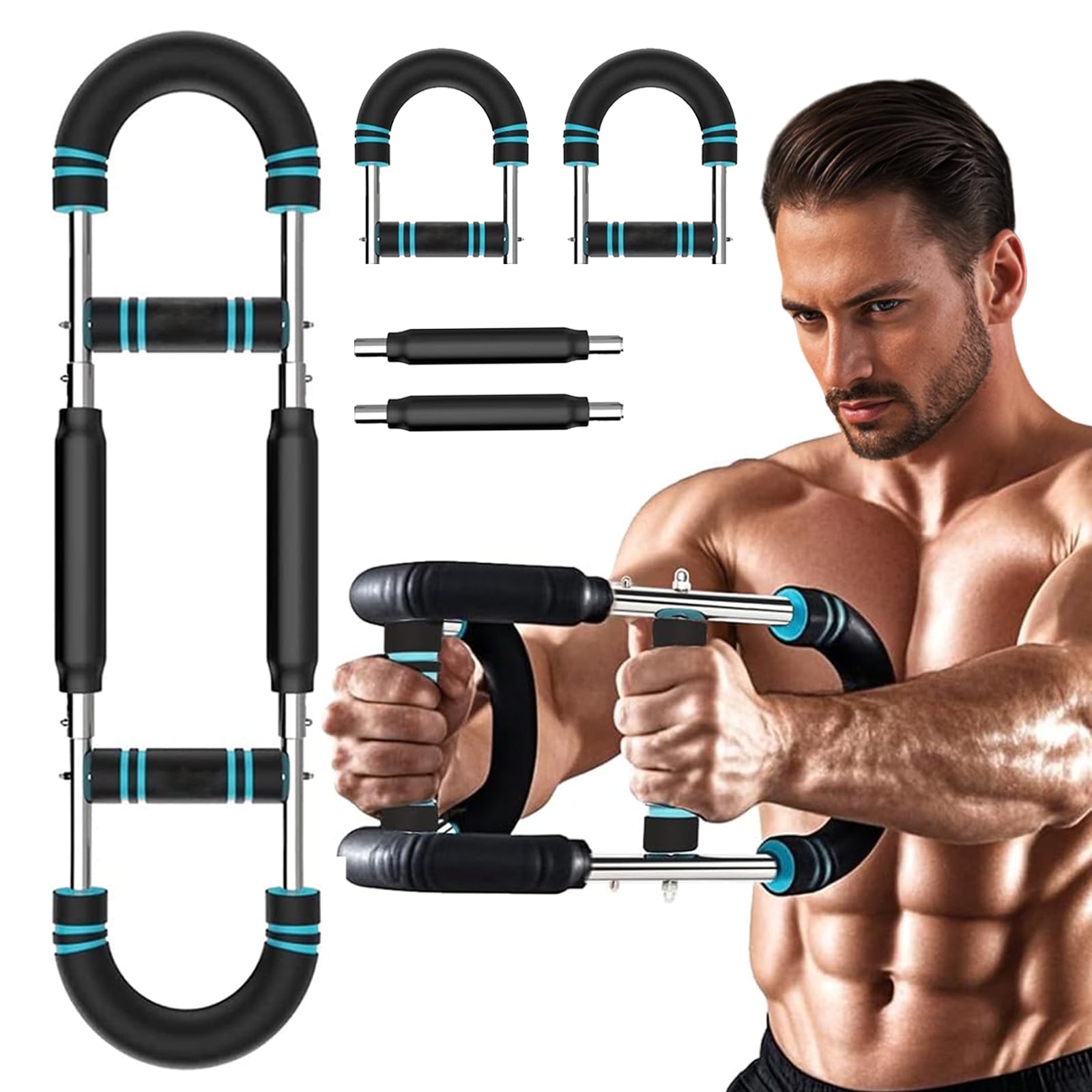 Twister Arm Trainer, Adjustable Chest Muscle Training clamp Muscle Expander,Gorilla bar Shoulder Muscle Training Fitness Equipment, Portable Upper