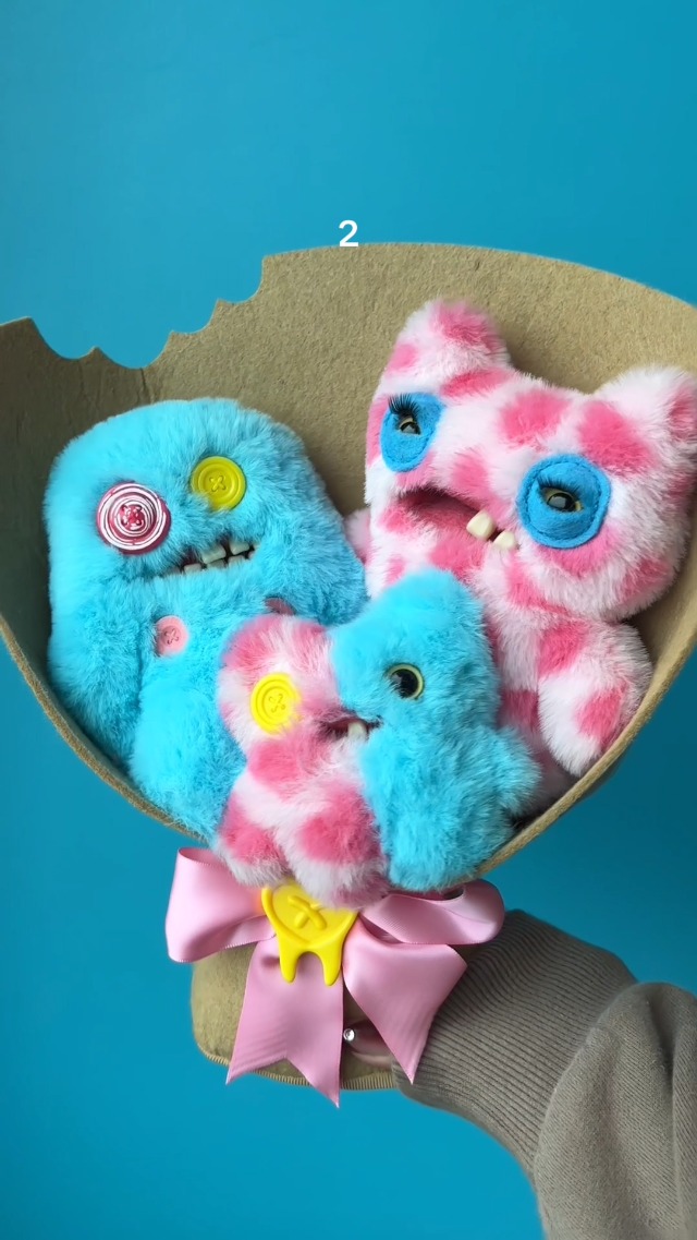 Amazon.com: Fuggler Bouquets: 2x9 Inch + 1x3.5 Inch Plush Set