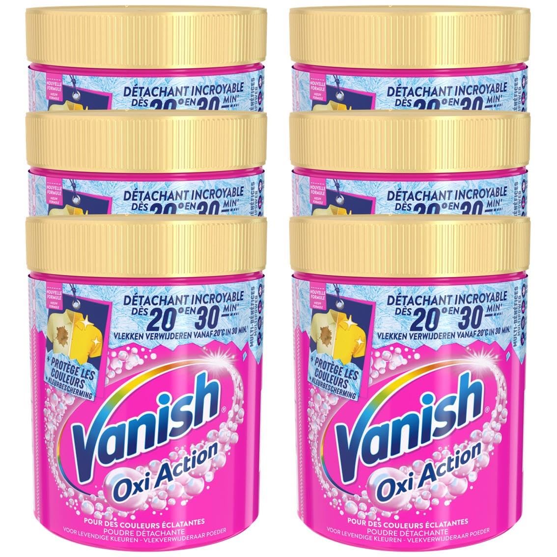 Vanish Oxi Action - Smacchiatore efficace a partire da 20 °C, 6 confezioni da 940 g