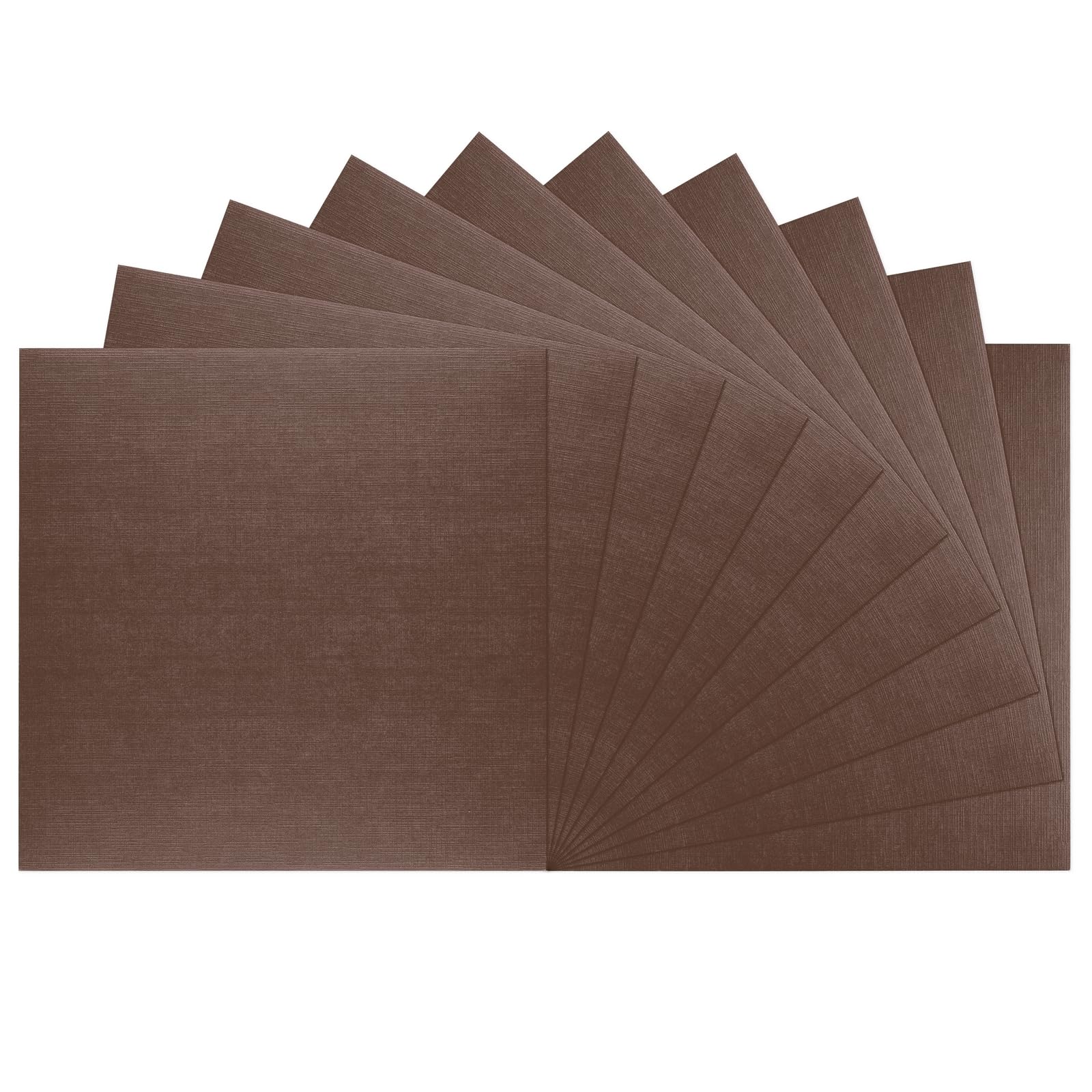 Florence Brązowy lniany karton 250 g - papier do scrapbookingu 30,5 x 30,5 cm - niedźwiedź - kolorowy karton - eleganckie zaproszenia, pudełka na prezenty i projekty artystyczne