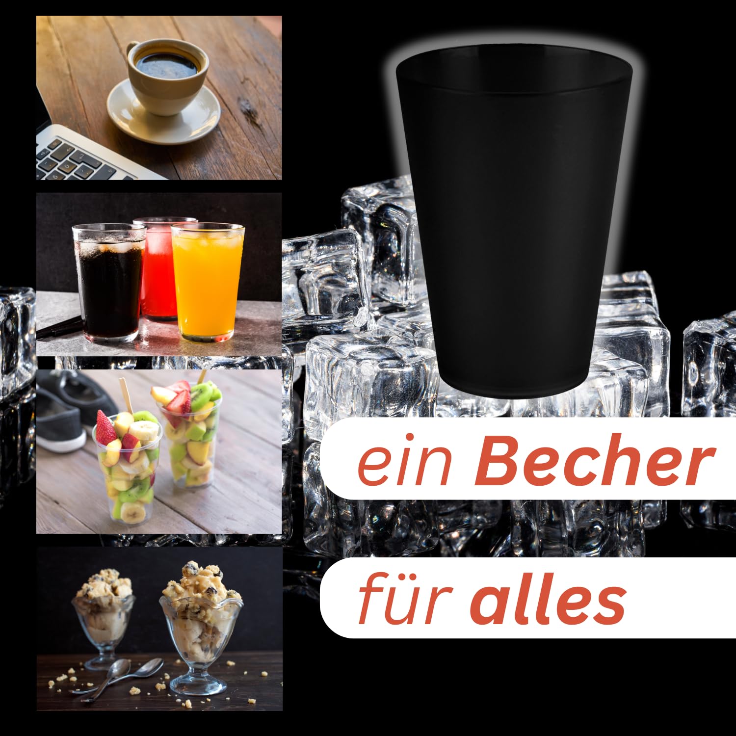 S&S-Shop Bicchieri In Plastica Blu 0,4L – 10 Pezzi Infrangibili E Lavabili In Lavastoviglie Per Feste E Campeggio
