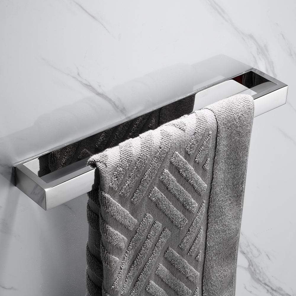Toallero Autoadhesivo de Aceros Inoxidables Toallero de Pared Sin Perforación Cromado Toallero de Baño para Baño Cocina (40 cm)