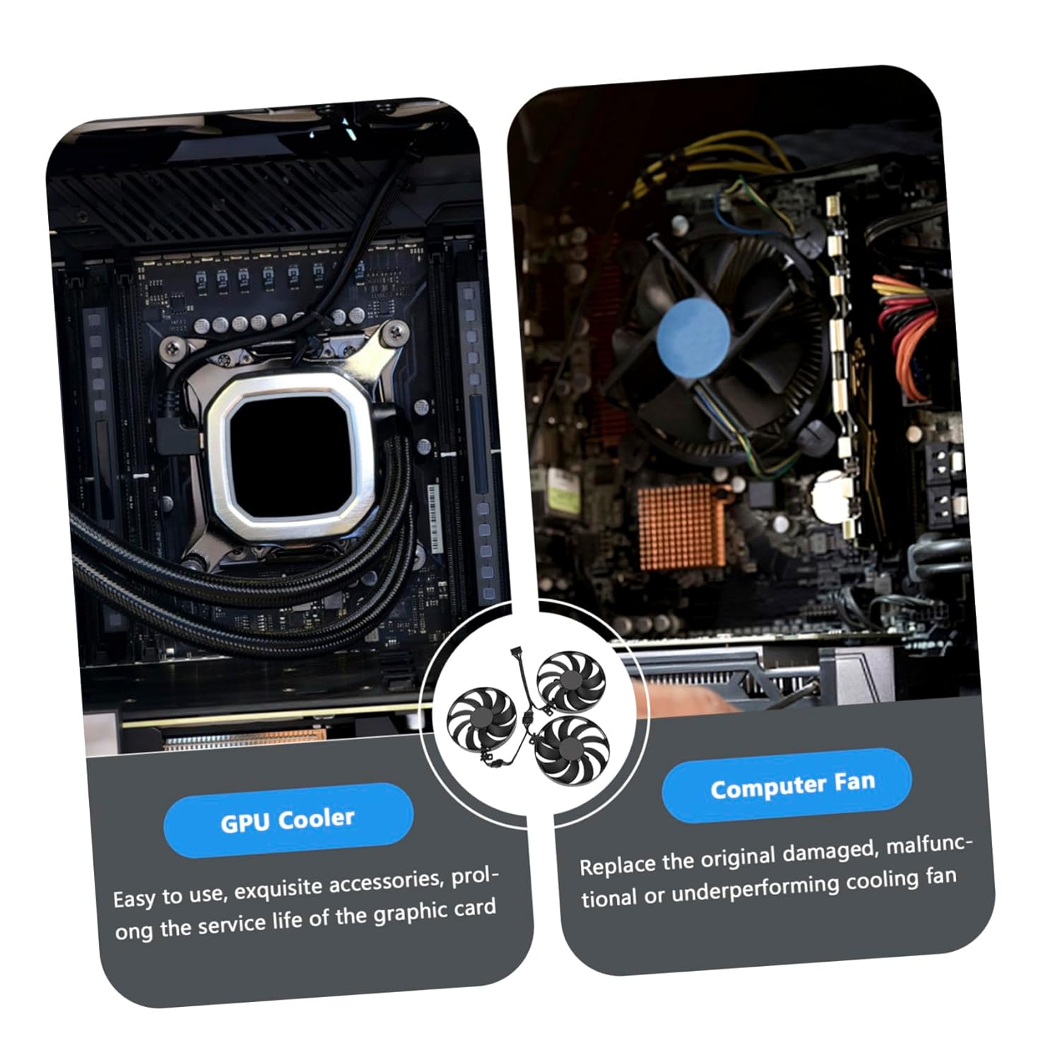 GPU Cooler Fan Compatible with Cfud for Ti Tuf Oc Efficient Heat Dissipation Graphics Card Cooling Fans with Stable Performance and Easy Installation