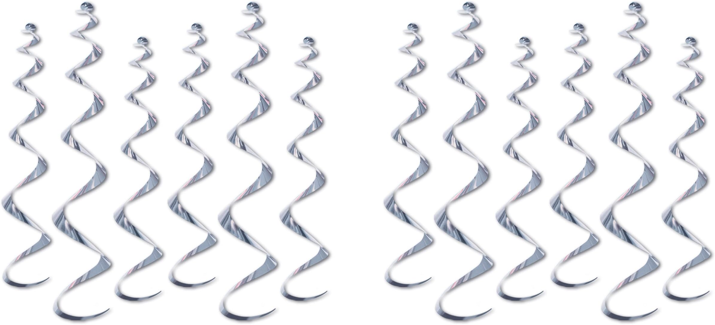 Beistle silver twirly whirlys
