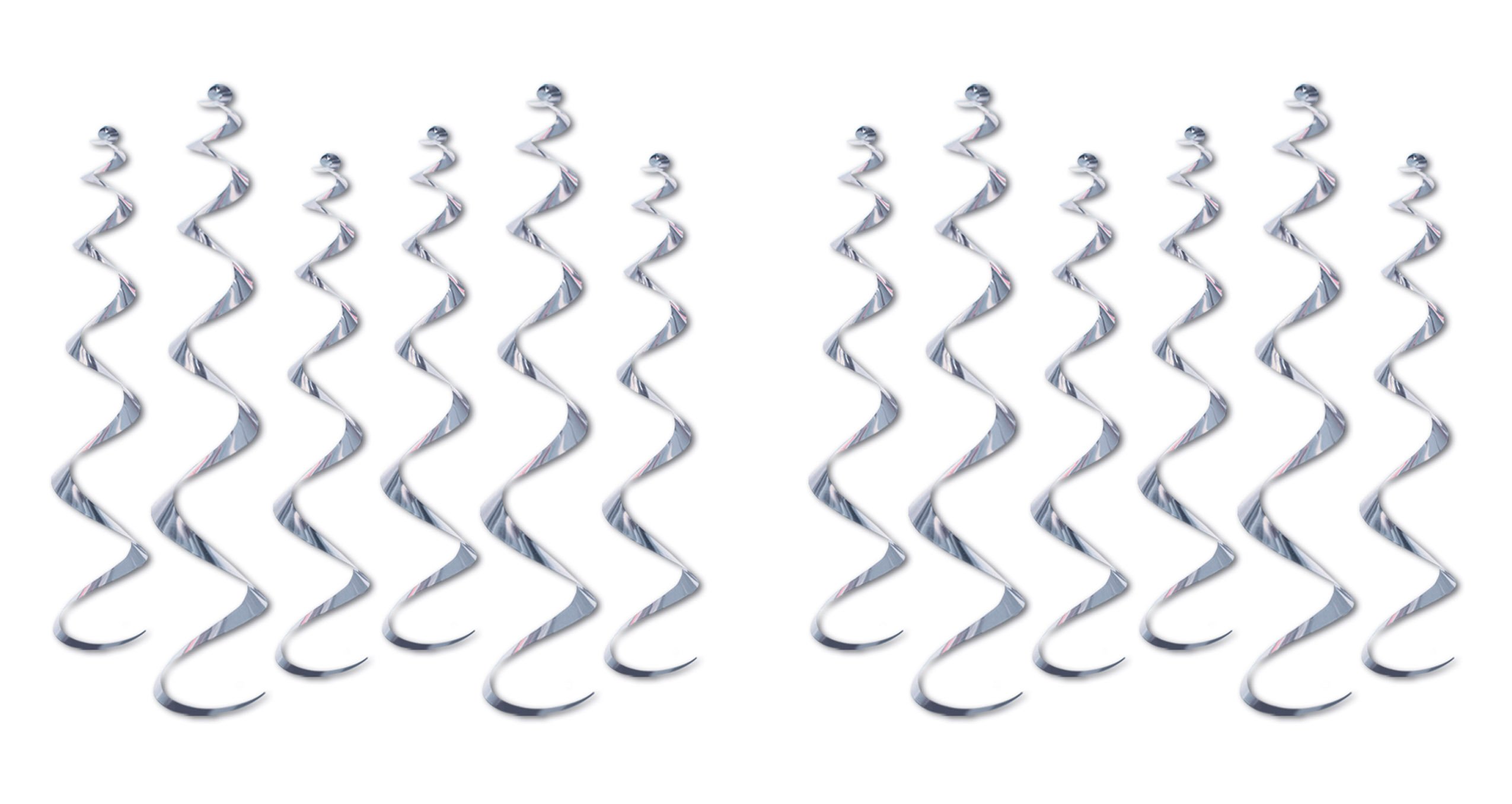 Beistle silver twirly whirlys