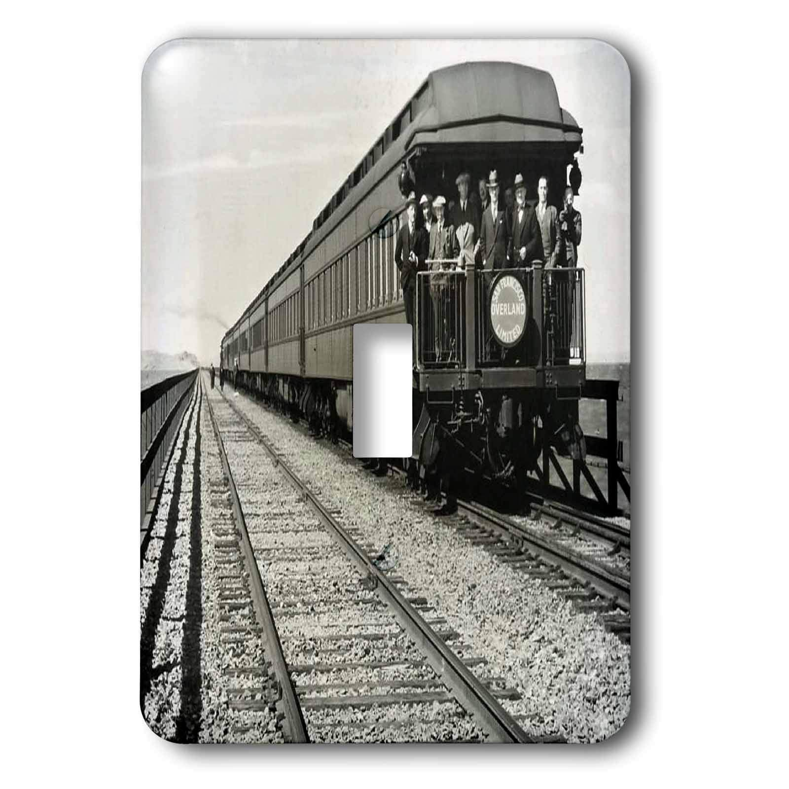 Interrupteur décoratif noir et blanc San Francisco Southern Pacific Railroad robuste et durable