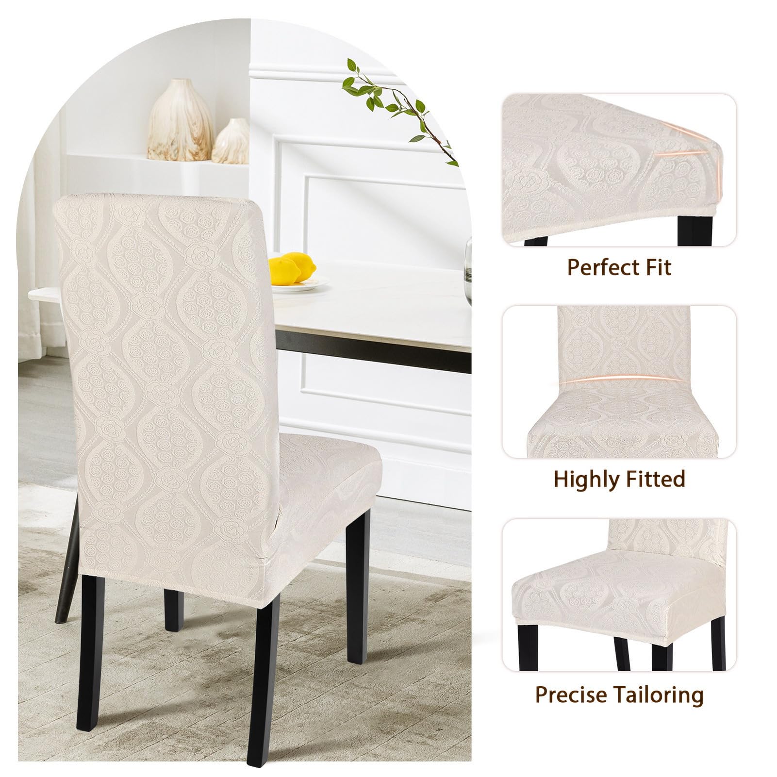 Set Di 4 Coprisedie Elasticizzati Jacquard - Impermeabili E Lavabili - Foto 12