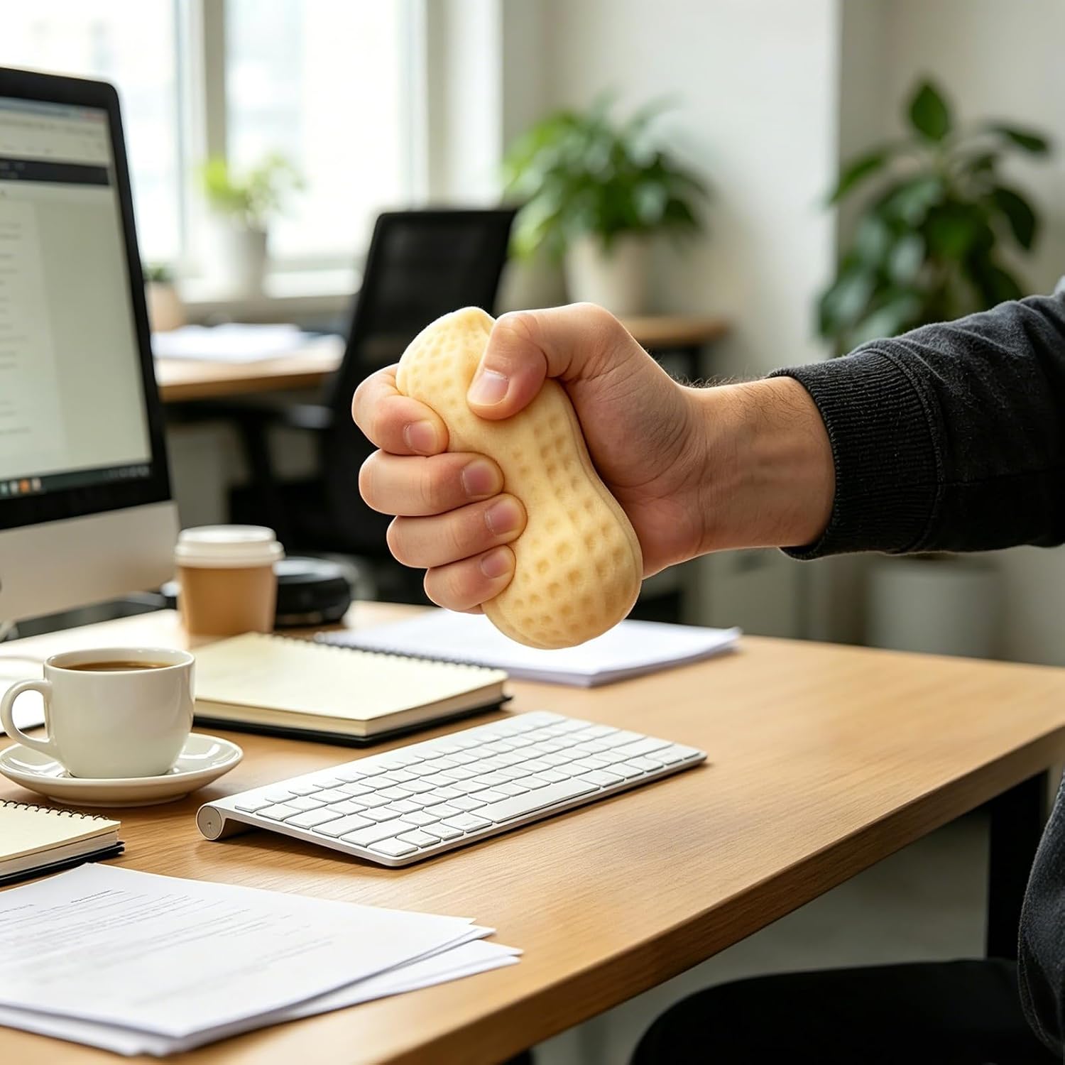 Crunchy Peanut Squishy, Peanut Slow Rising Squishy Toys for Stress Relief